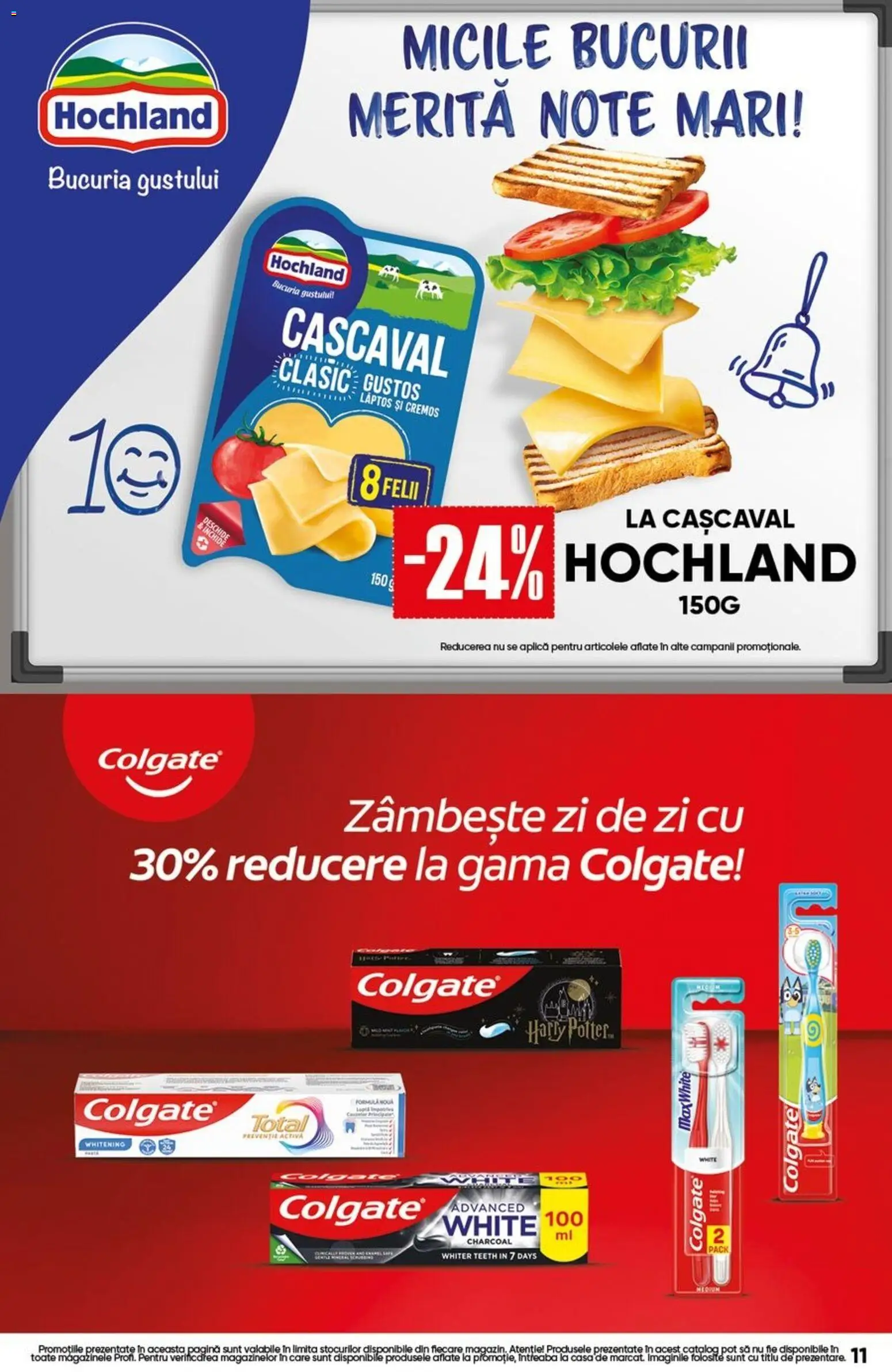 Noul catalog Profi – valabil de la 10.09.2026 | Pagină: 11 | Produse: Aplică, Cașcaval, Hochland, Pastă de dinți