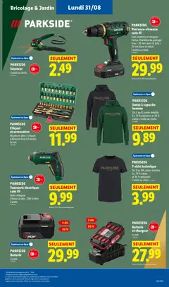 LIDL - Prévisualisation de PARKSIDE, Sweat à capuche, homme, Du S au XL selon modèle, Ex. 75 % polyester et 25 %, coton. L'unité au choix. valide à partir de 27/08/2026 | Page: 49