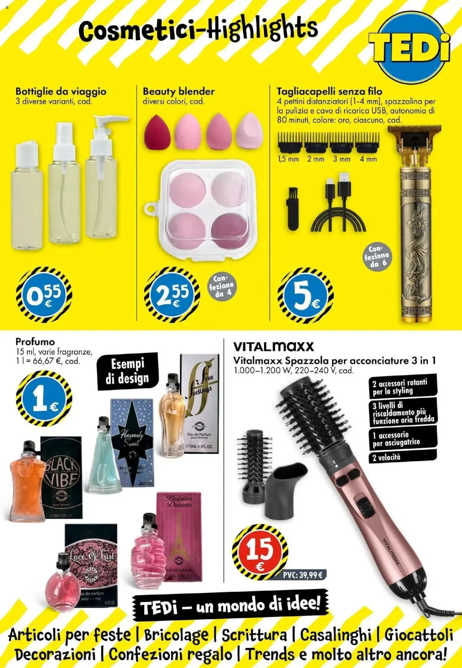 Nuovo TEDi volantino Villacidro dal 18/09/2026 > offerte anteprima 🛍️ | Pagina: 14 | Prodotti: Giocattoli, Tagliacapelli, Cavo, Decorazioni