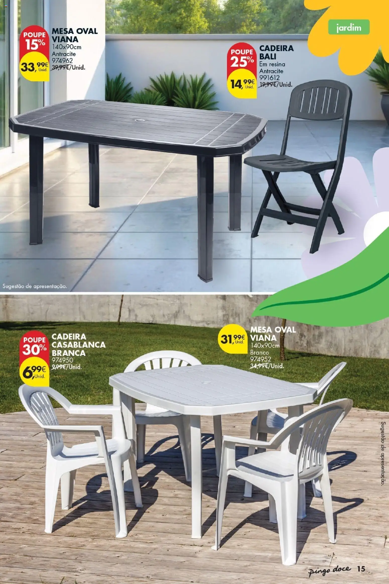 Pingo Doce Bazar Ar Livre │ válido de 05.05.2026 | Página: 15 | Produtos: Mesa, Cadeira