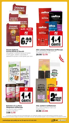 Alle Lavazza Nespresso koffiecups, Bijv. Lavazza qualità rossa maxi pack 2 verpakkingen à 30 stuks - Voorbeeld van een folder van Jumbo, geldig van 30-09-2026 | Pagina: 5 | Producten: Kan, Oploskoffie, Pads, Cappuccino