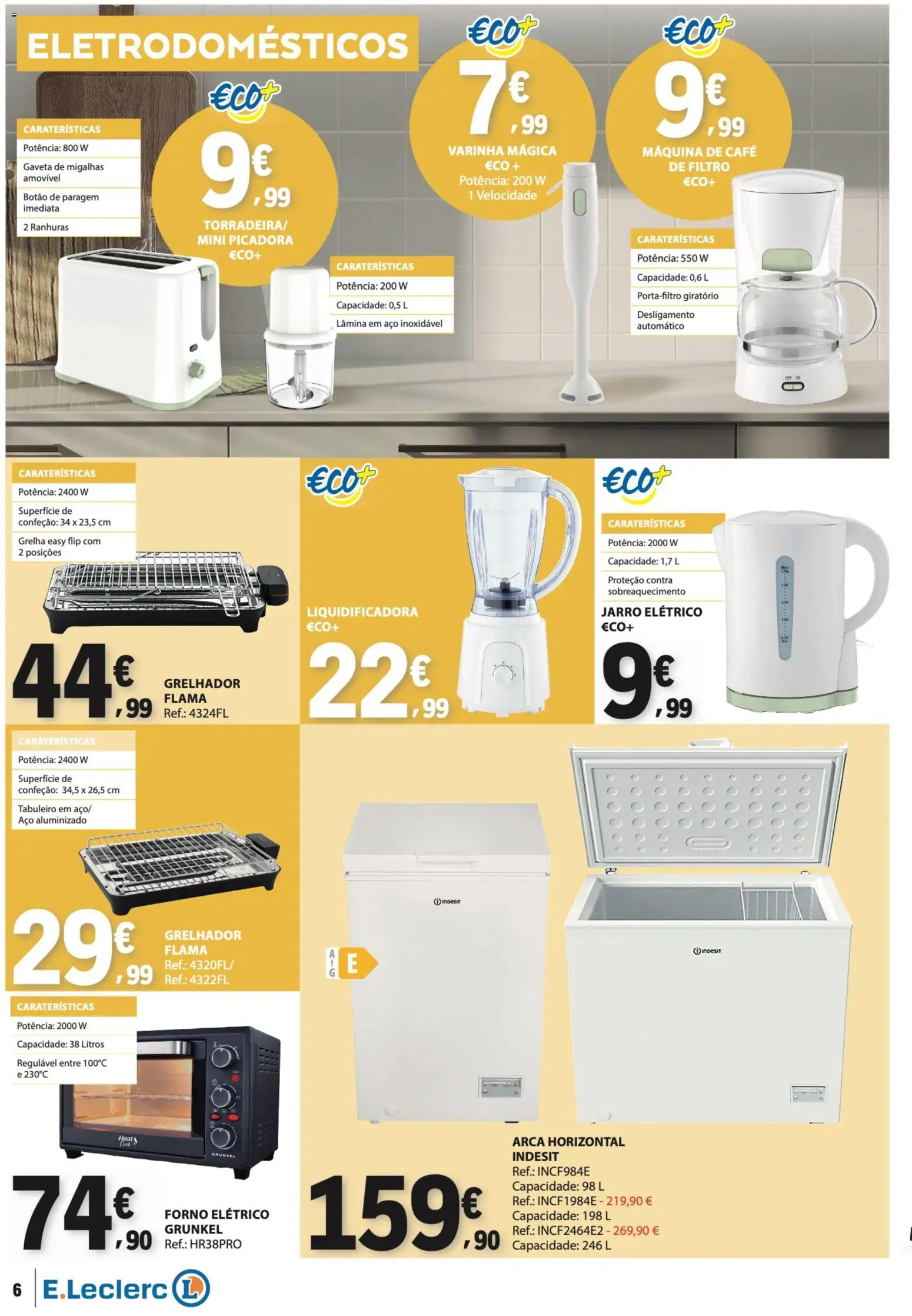 E.Leclerc - Folheto Não Alimentar │ válido de 13/08/2026 | Página: 6 | Produtos: Forno, Forno elétrico, Café, Grelhador