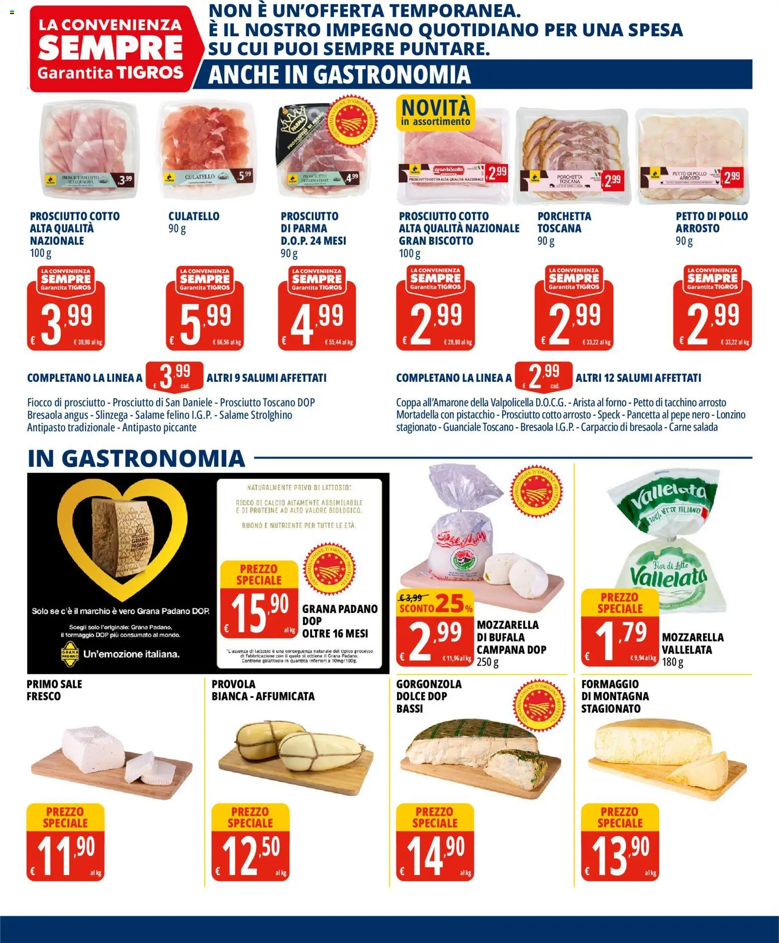 Volantino Tigros del 16/09/2026 | Pagina: 5 | Prodotti: Petto di Pollo, Prosciutto di Parma, Bresaola, Forno
