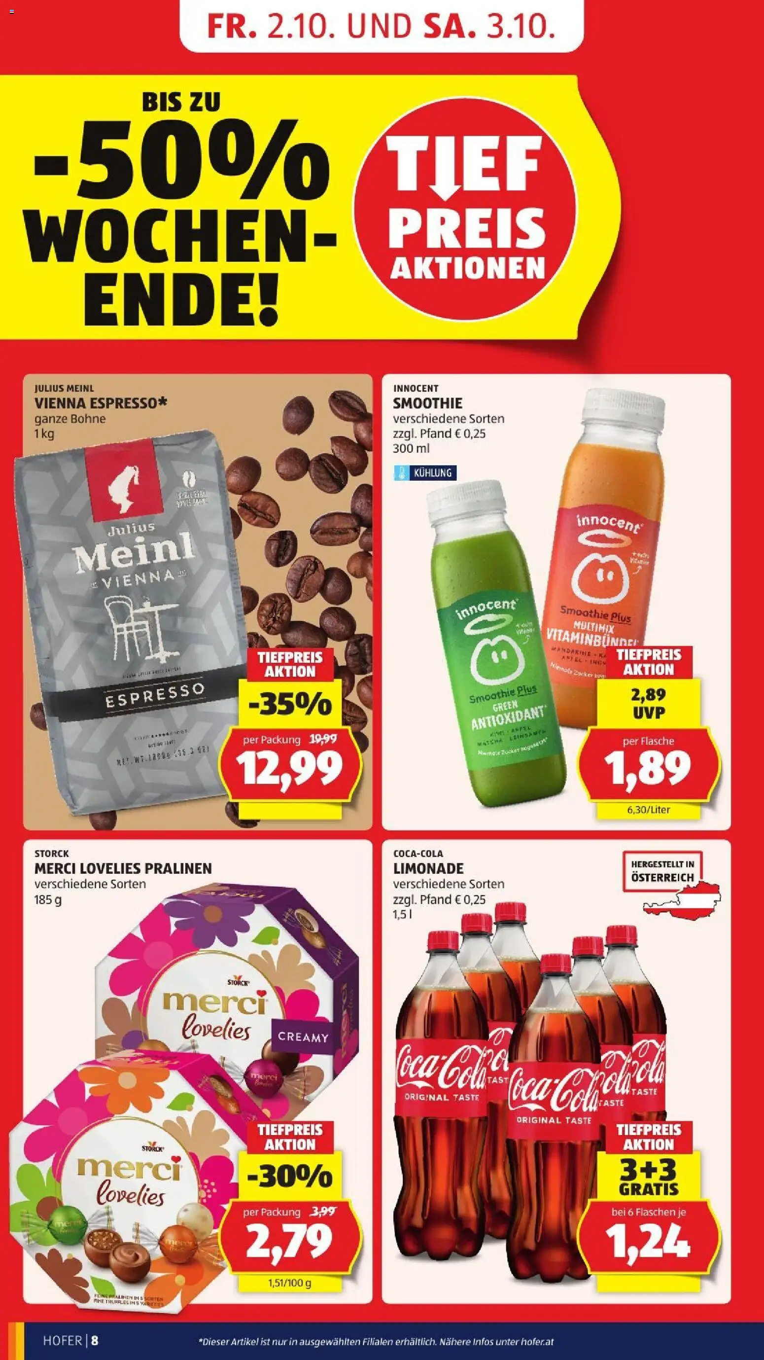 Hofer Flipbook gültig ab 02.10.2026 | Seite: 16 | Produkte: Zucker, Matcha, Bohne