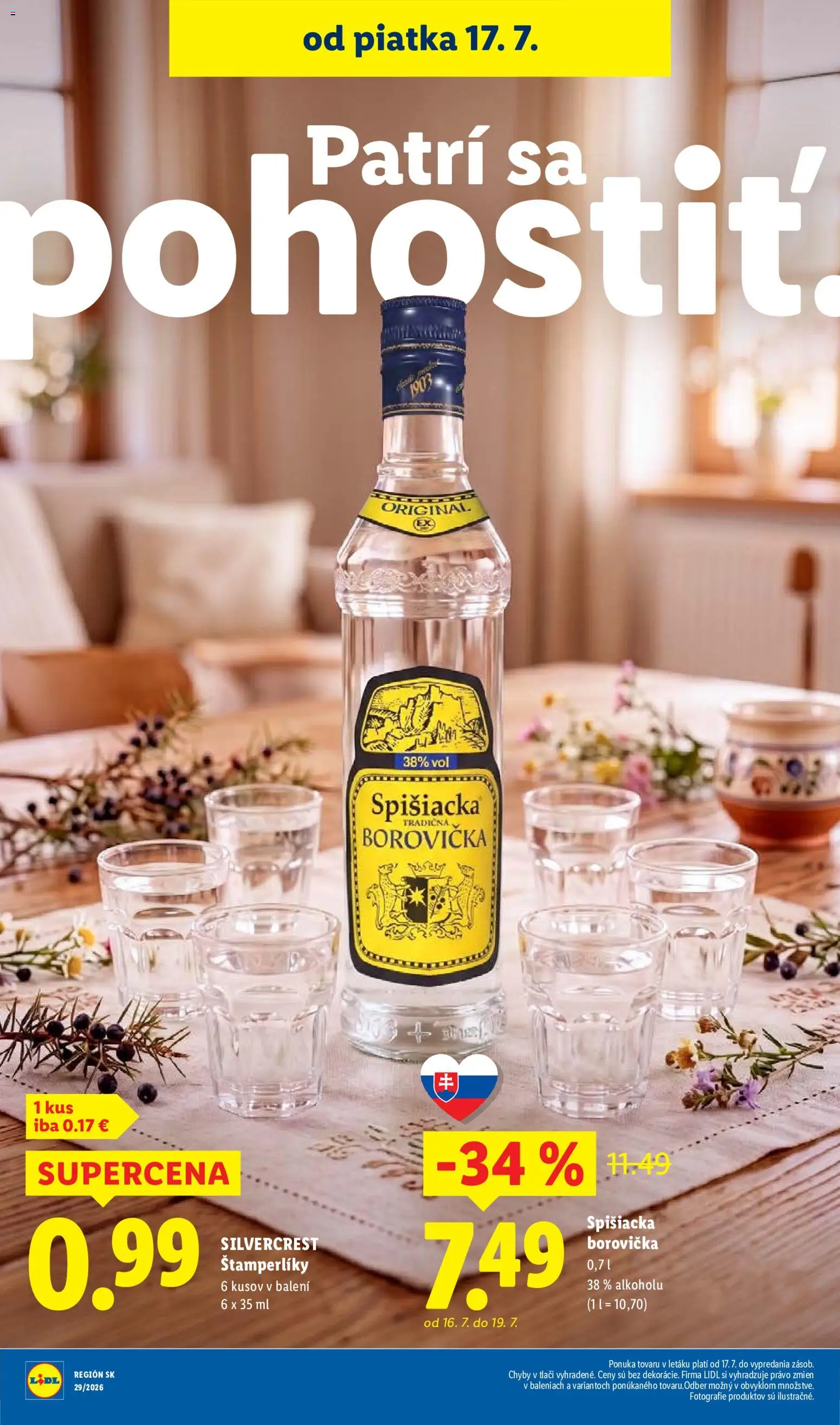 Nové Lidl akcie – leták je platný od 13.07.2026 | Strana: 87 | Produkty: Borovička, Gin