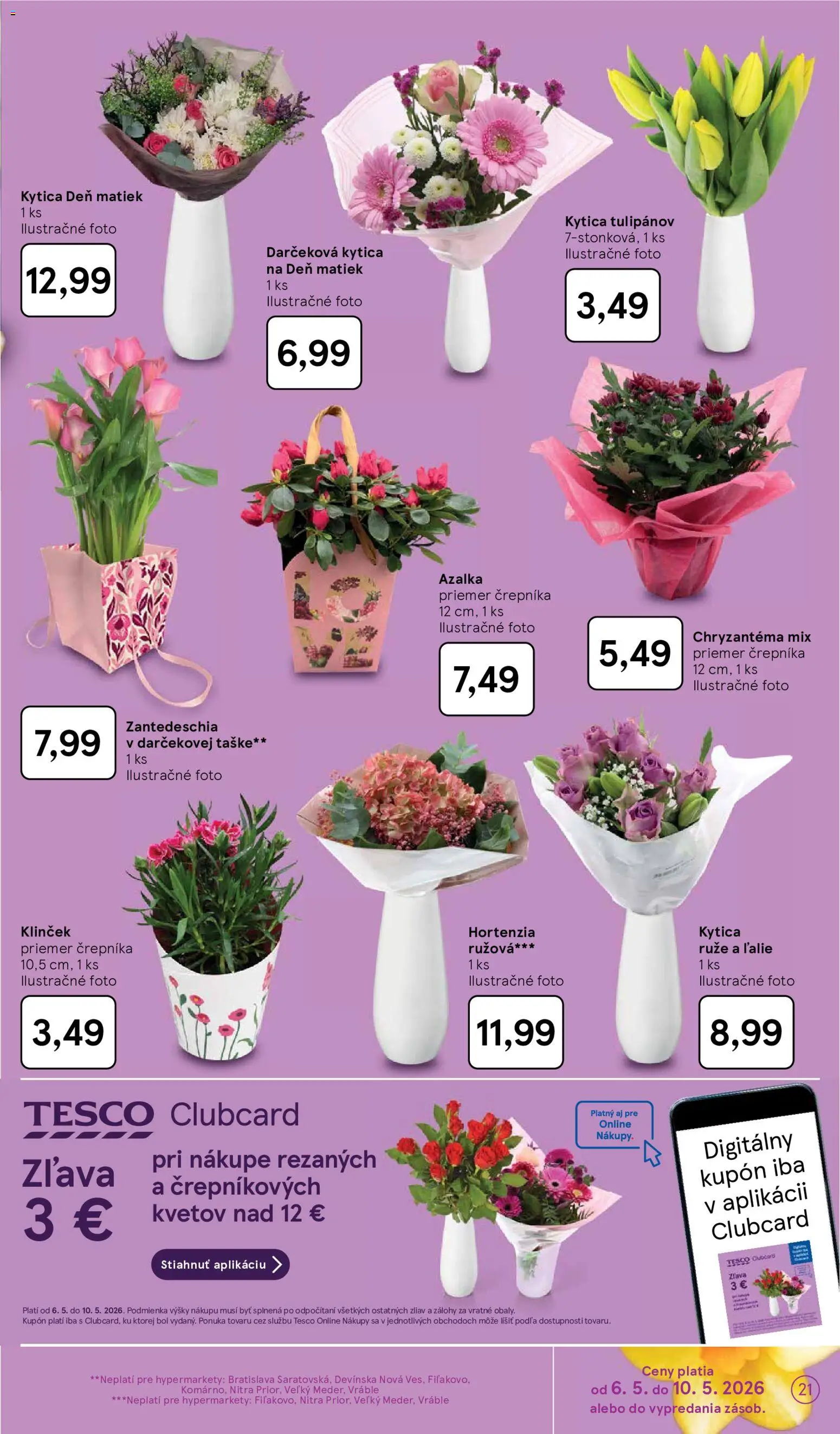 Nové Tesco akcie – leták je platný od 06.05.2026 | Strana: 21 | Produkty: Ruže