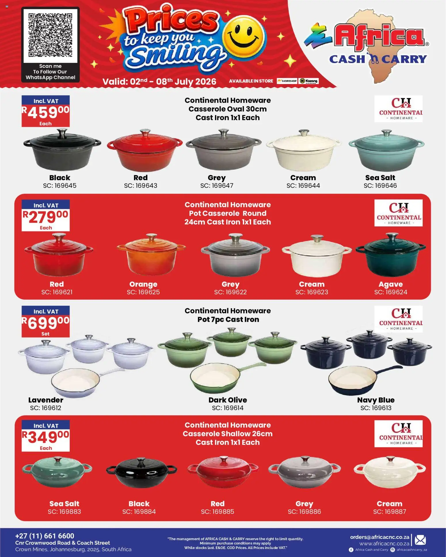 New Africa Cash & Carry catalogue – valid from 02/07/2026 | Page: 44 | Products: Iron, Alicate de unhas, Cream, Salt