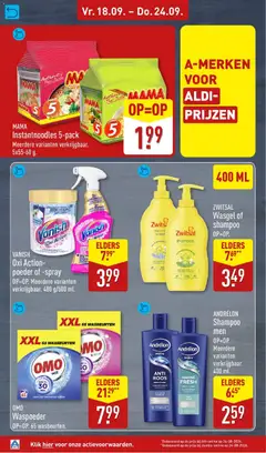 Aldi folder week 38 - Voorbeeld van een folder van Aldi, geldig van 14-09-2026 | Pagina: 46 | Producten: Wasgel, Olie, Poeder, Shampoo