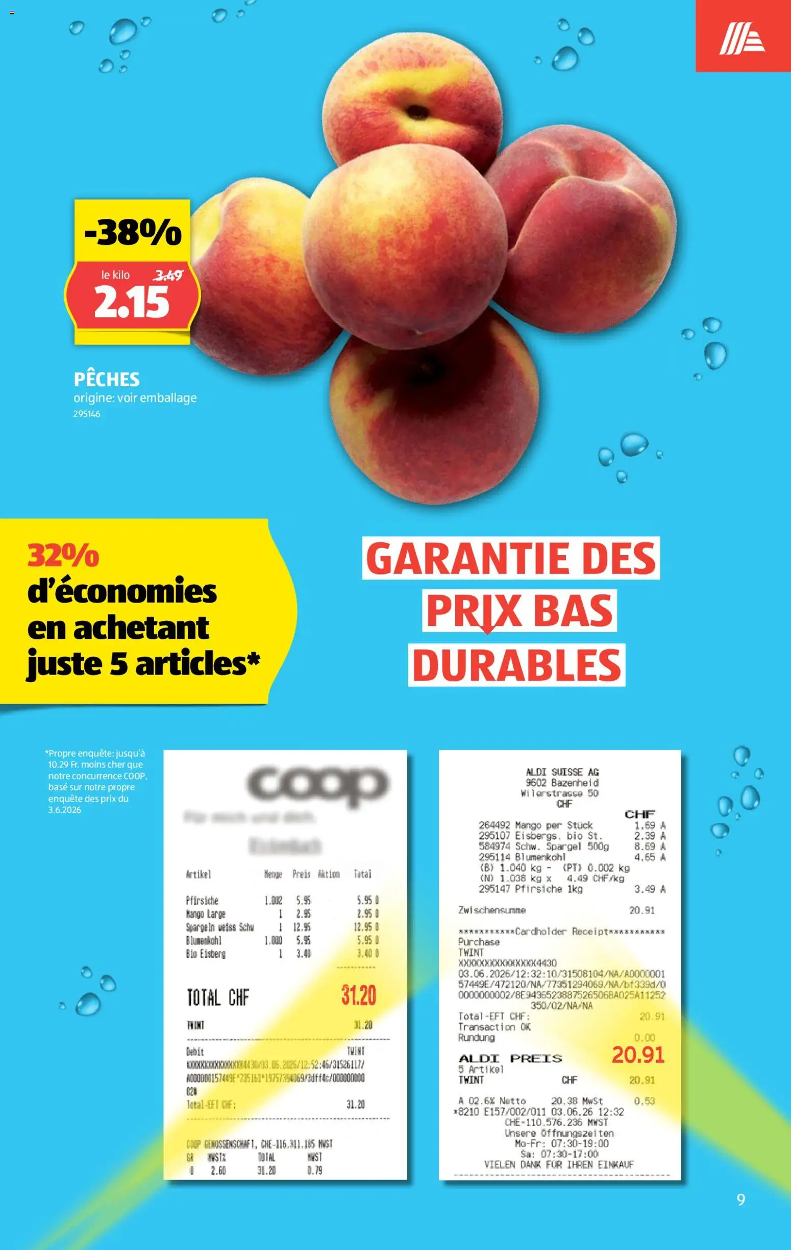 Aldi aktionen FR – gültig ab 16.07.2026 | Seite: 9 | Produkte: Spargel, Blumenkohl, Mango, TV