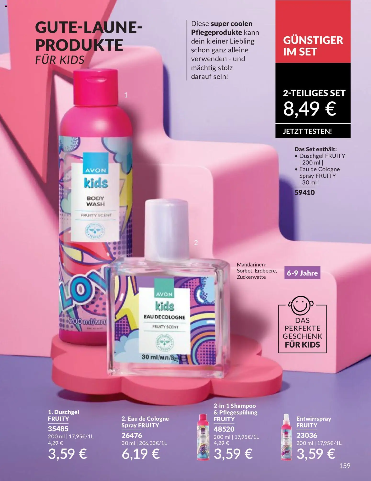 AVON Katalog Mai 2026 – gültig ab 01.05.2026 | Seite: 181 | Produkte: Mandarinen, Shampoo, Duschgel, Eau de Cologne