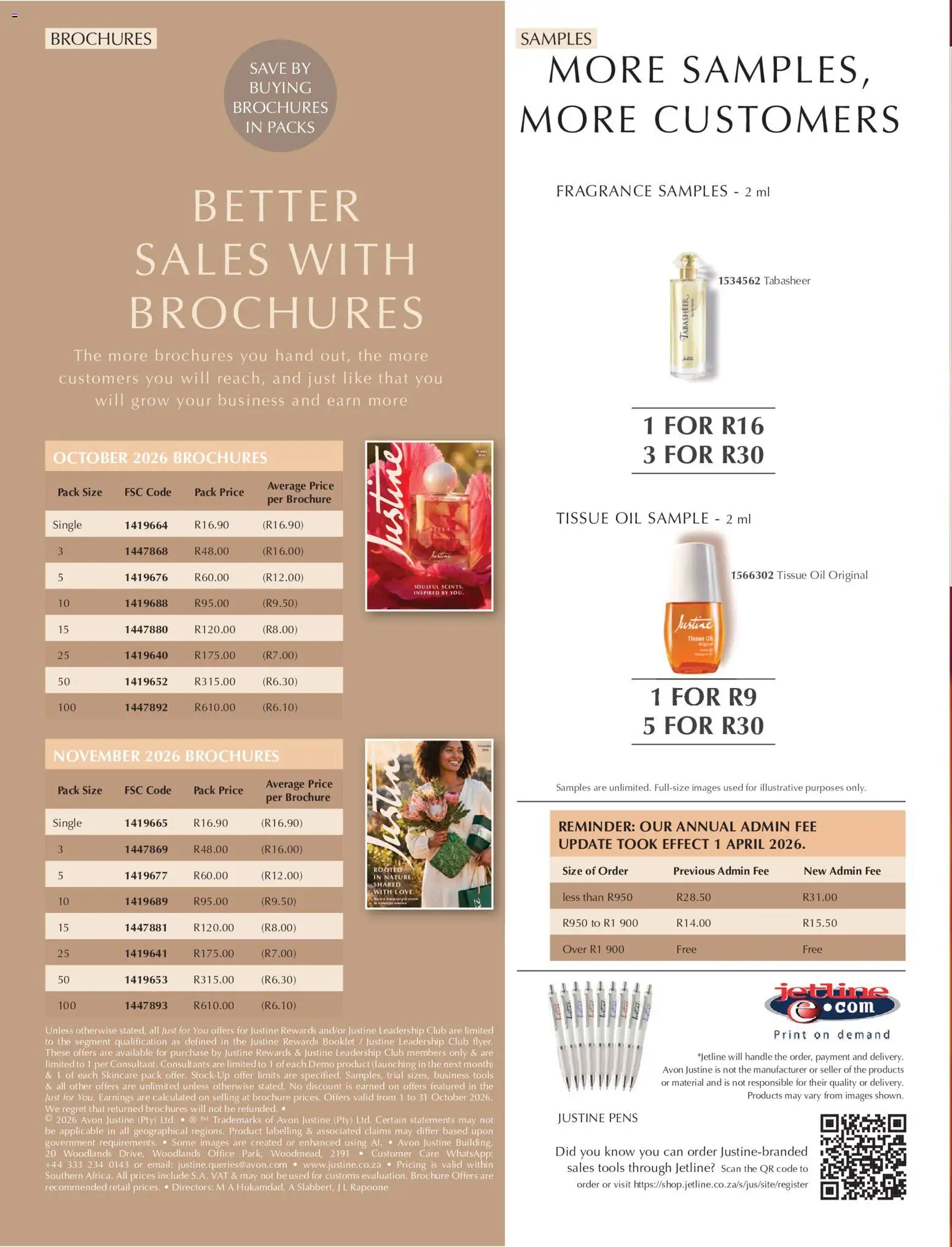 New Justine catalogue – valid from 01/10/2026 | Page: 14 | Products: Tissue oil, Oil, Fragrance