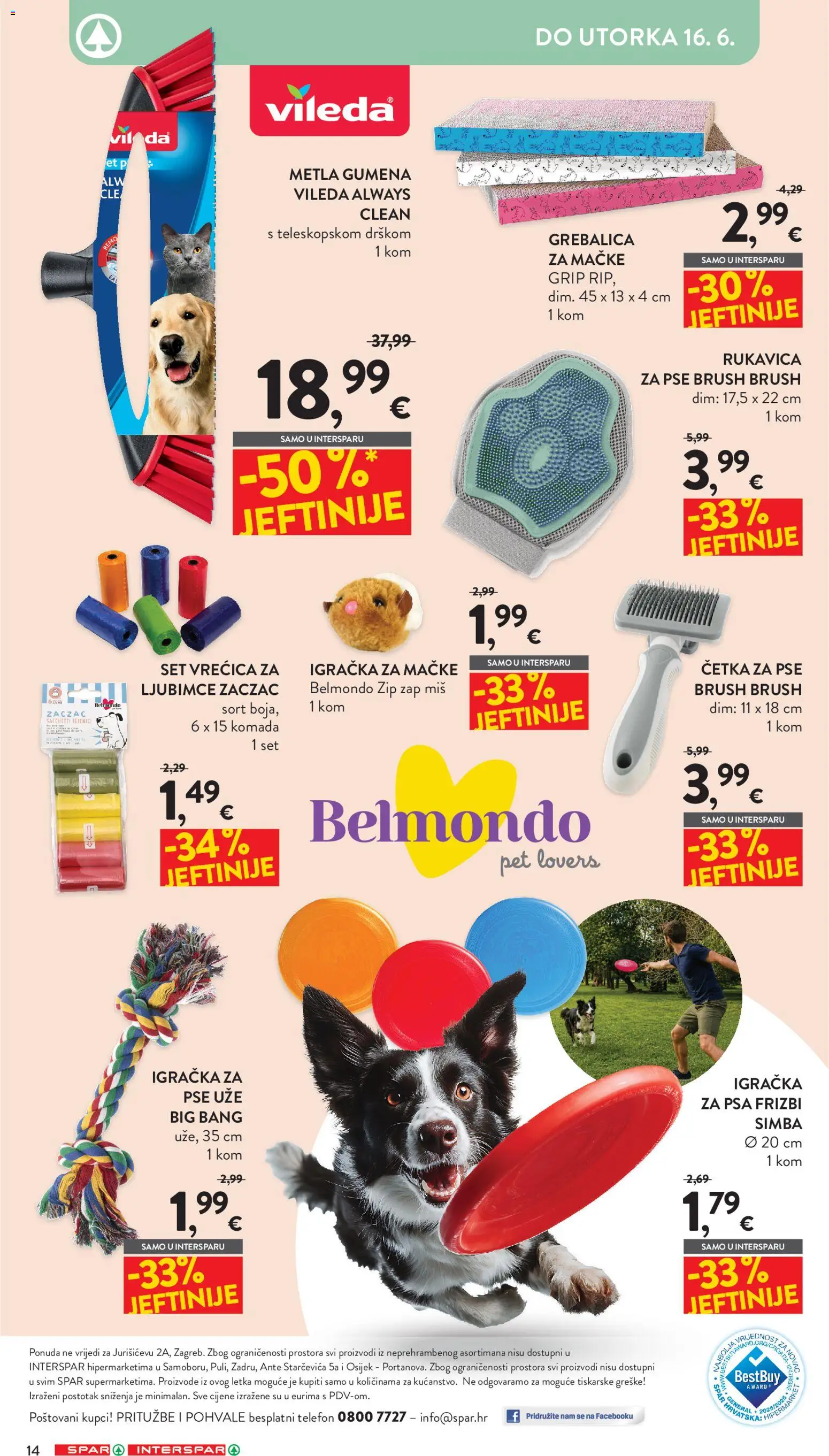 Spar katalog | vrijedi od 03.06.2026 | Stranica: 14 | Proizvodi: Frizbi, Metla, Telefon, Miš