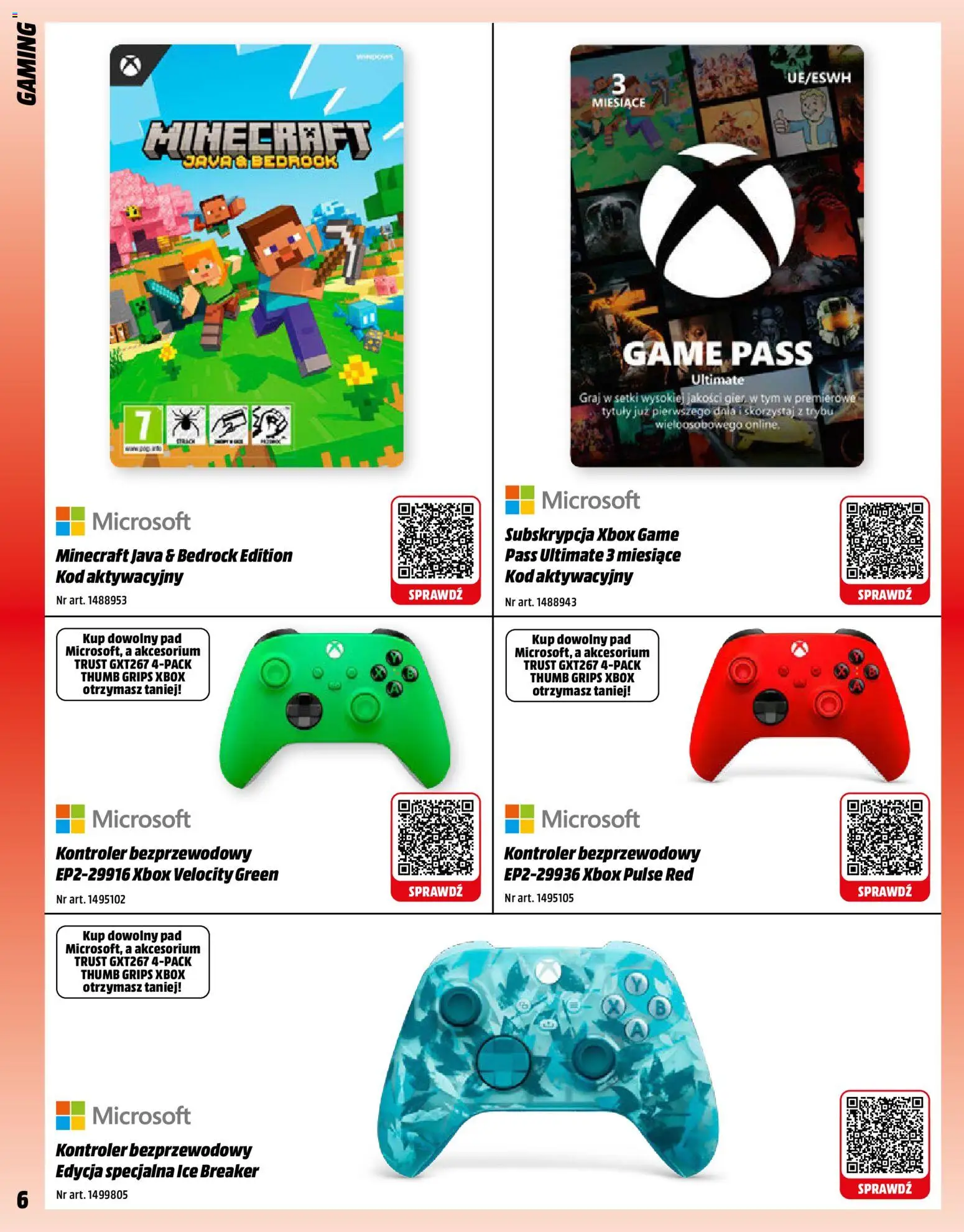 Media Markt promocje od 11.05.2026 | Strona: 6 | Produkty: Xbox, Kontroler
