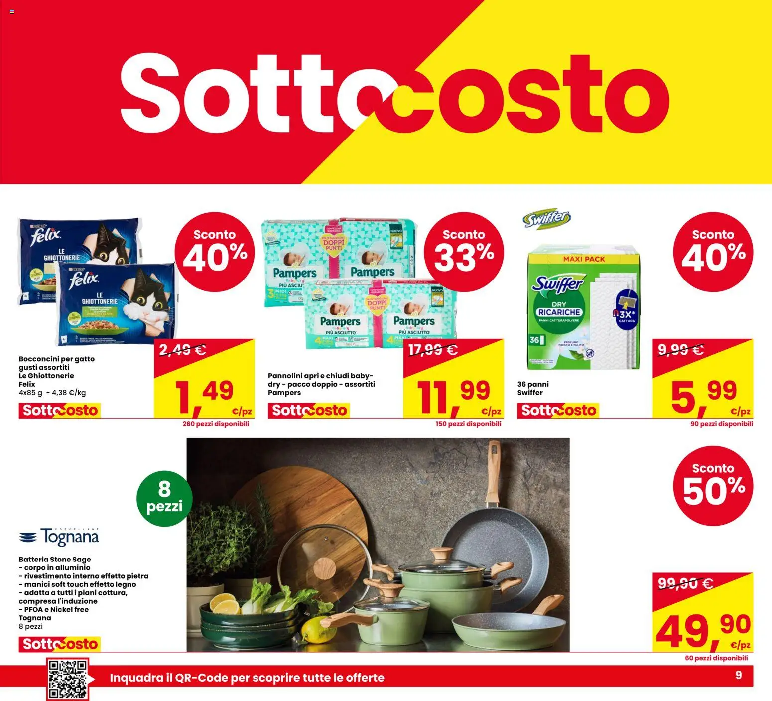 Volantino Despar del 23/06/2026 | Pagina: 9 | Prodotti: Pannolini, Pampers, Batteria, Profumo