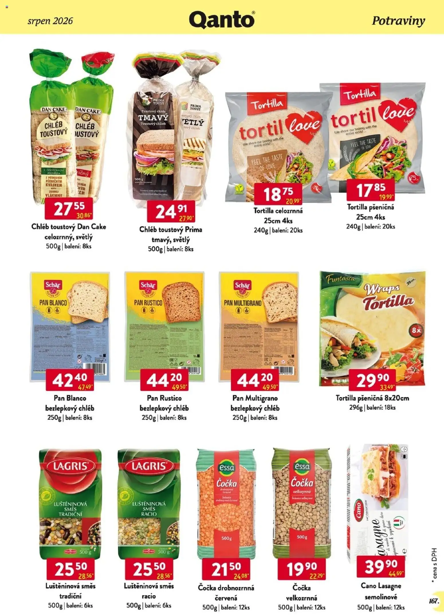 Astur & Qanto leták - Velkoobchod 08/2026 od 01.08.2026 | Strana: 168 | Produkty: Bezlepkový chléb, Celozrnná tortilla, Tortilla, Lasagne