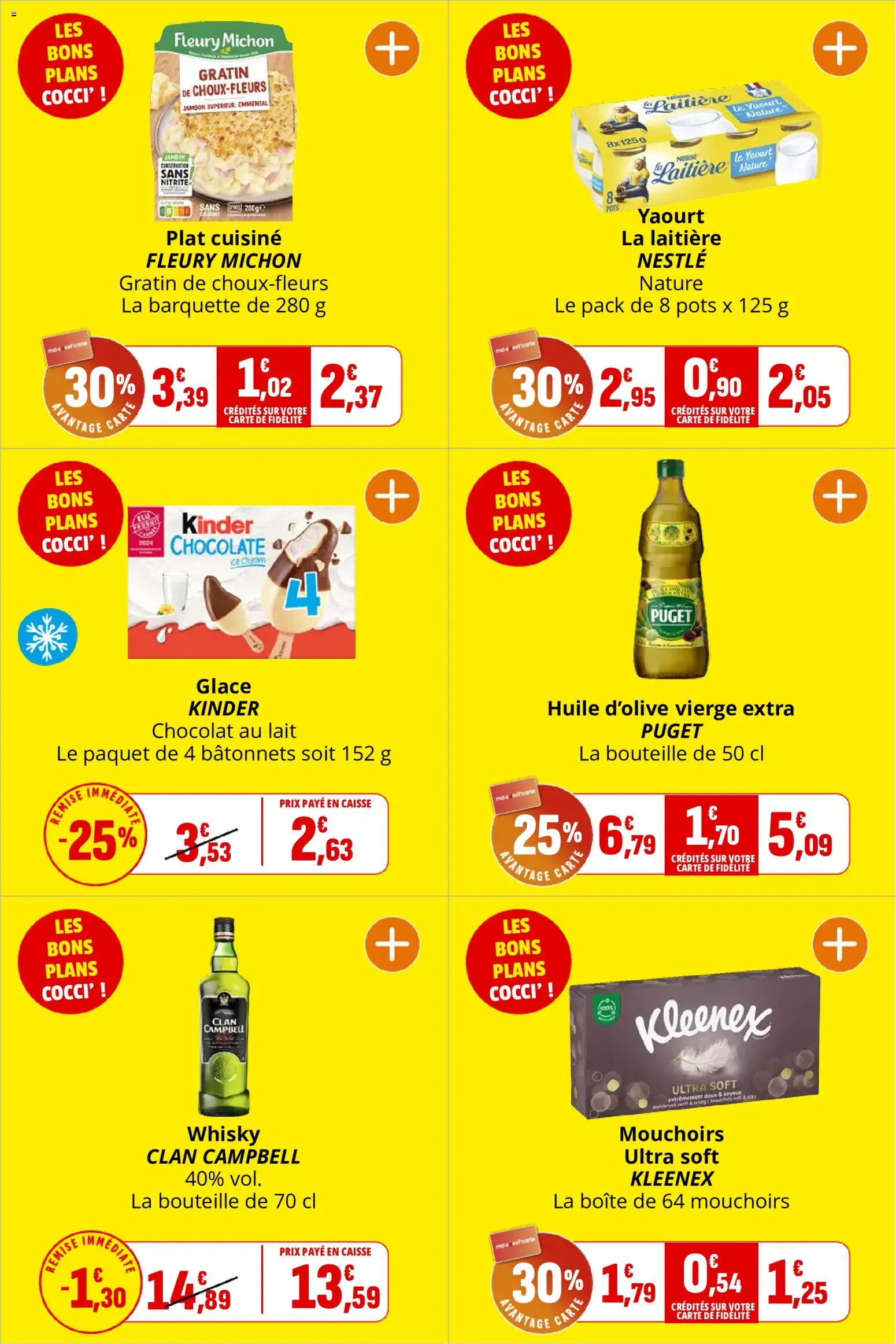 {H1} | Page: 3 | Produits: Huile d'olive vierge, Whisky clan Campbell, Mouchoirs, Jambon