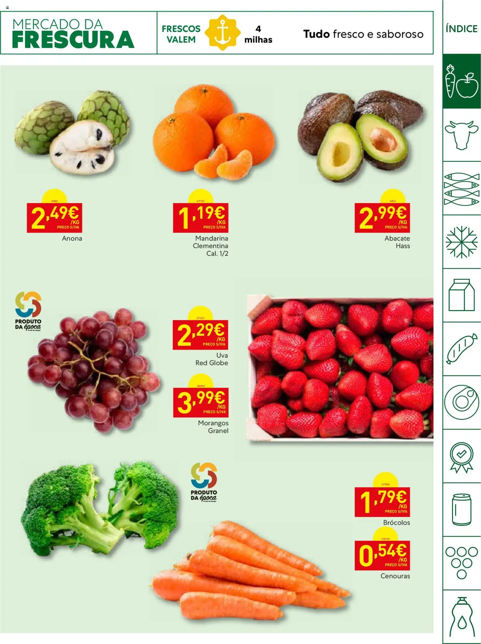 Recheio folheto Horeca │ válido de 06/10/2026 | Página: 5 | Produtos: Brócolos, Cenouras, Abacate, Morangos