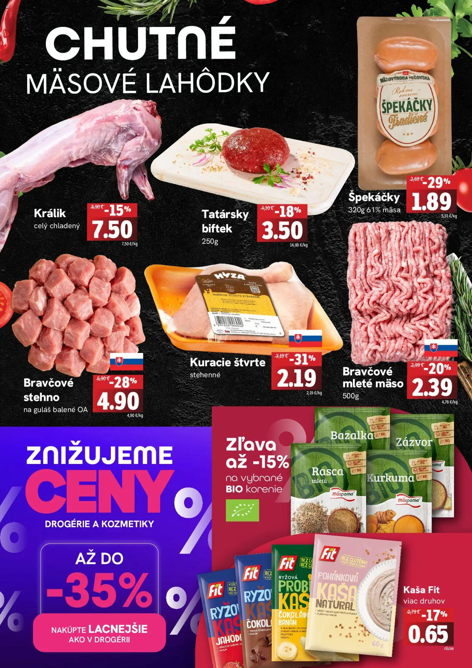 Nové Fresh akcie – leták je platný od 16.04.2026 | Strana: 2 | Produkty: Zázvor, Korenie, Mleté mäso, Kurkuma