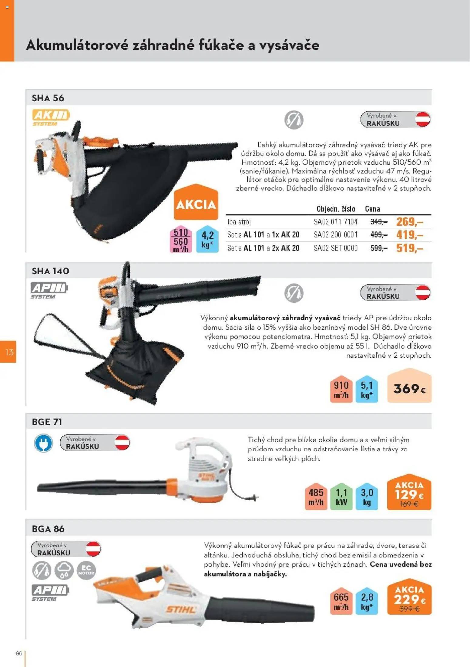 Nové STIHL akcie – leták je platný od 19.08.2026 | Strana: 96 | Produkty: Vysávače, Vysávač