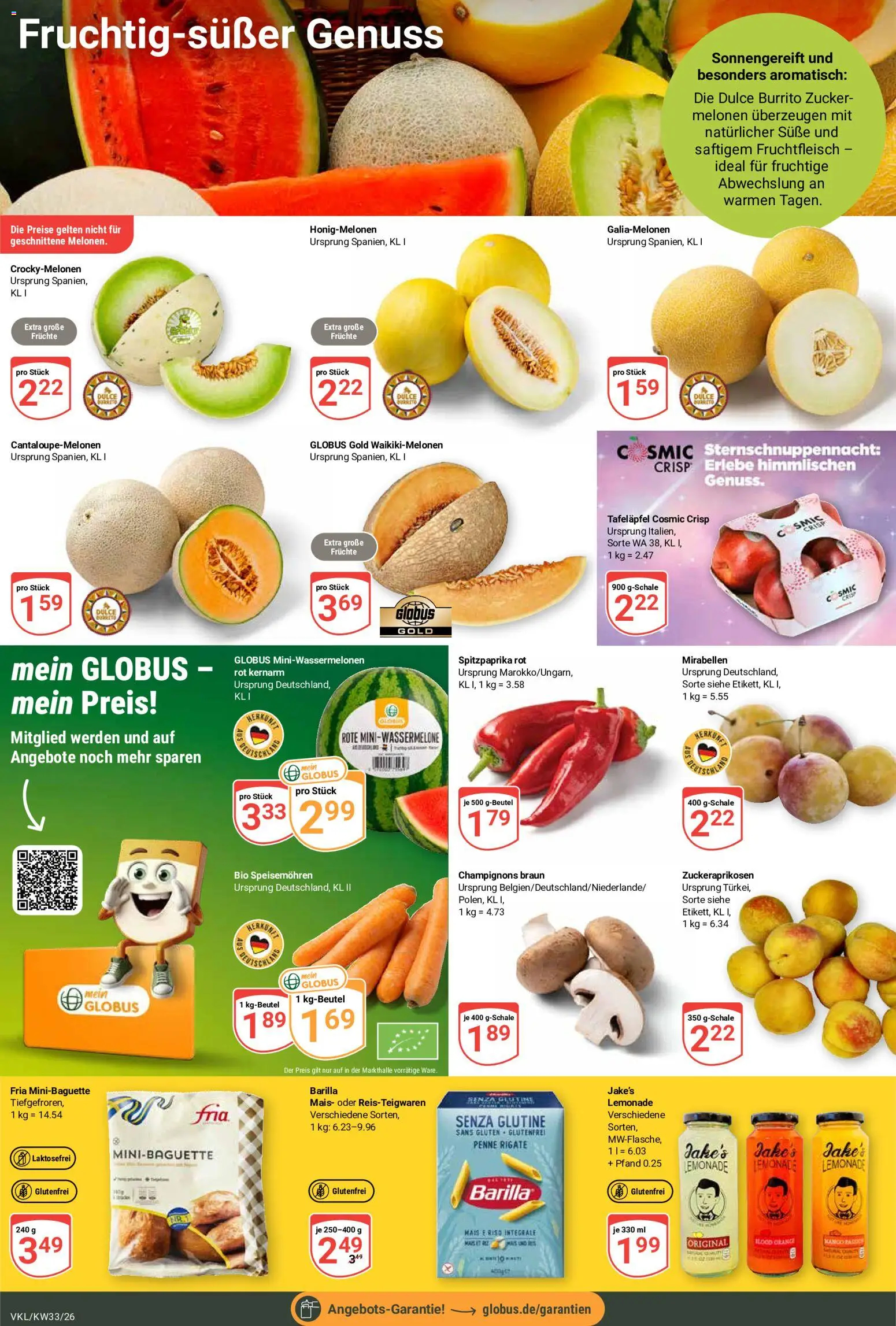 Globus Prospekt Völklingen – gültig ab 10.08.2026 | Seite: 8 | Produkte: Mais, Barilla, Champignons, Zucker
