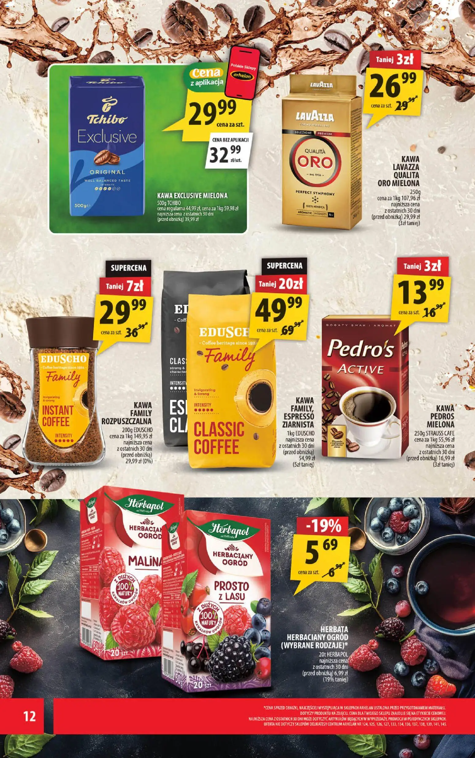Arhelan gazetka od 28.08.2026 | Strona: 12 | Produkty: Lavazza, Kawa instant, Tchibo, Herbata