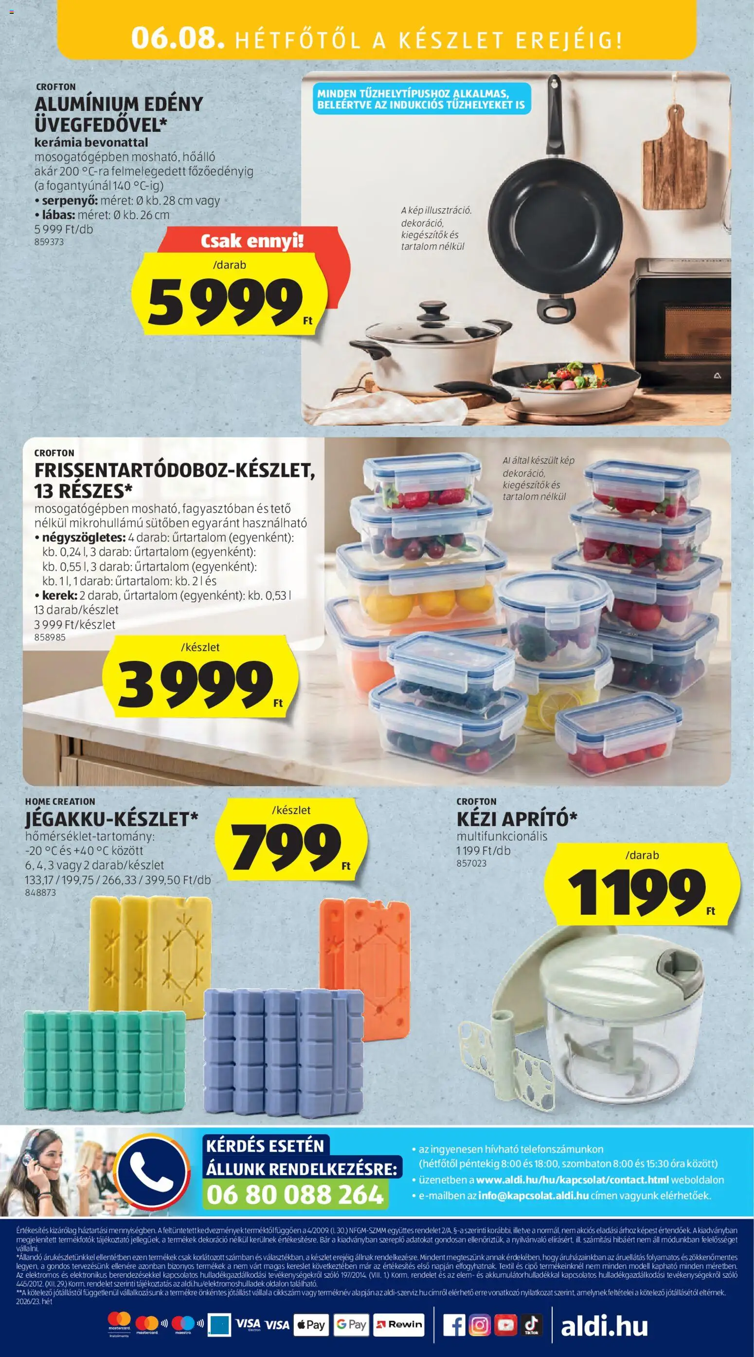 Aldi akciós ujság - amely érvényes a következő dátumtól: 04.06.2026 | Oldal: 24 | Termékek: Szőlő, Edény, Serpenyő, Óra