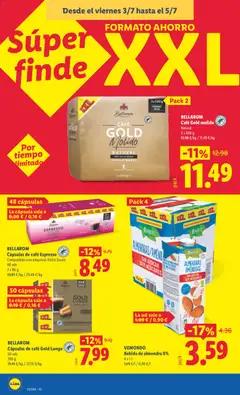 Vista previa BELLAROM CAFÉ GOLD MOLIDO NATURAL, Café Gold molido Natural. 2 x 500 g válido desde el 29/06/2026 | Página: 38