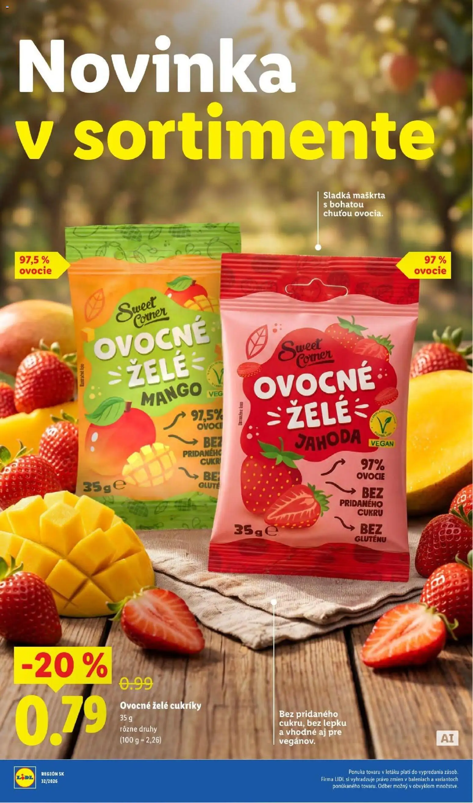 Nové Lidl akcie – leták je platný od 03.08.2026 | Strana: 45 | Produkty: Cukríky, Mango, Ovocie