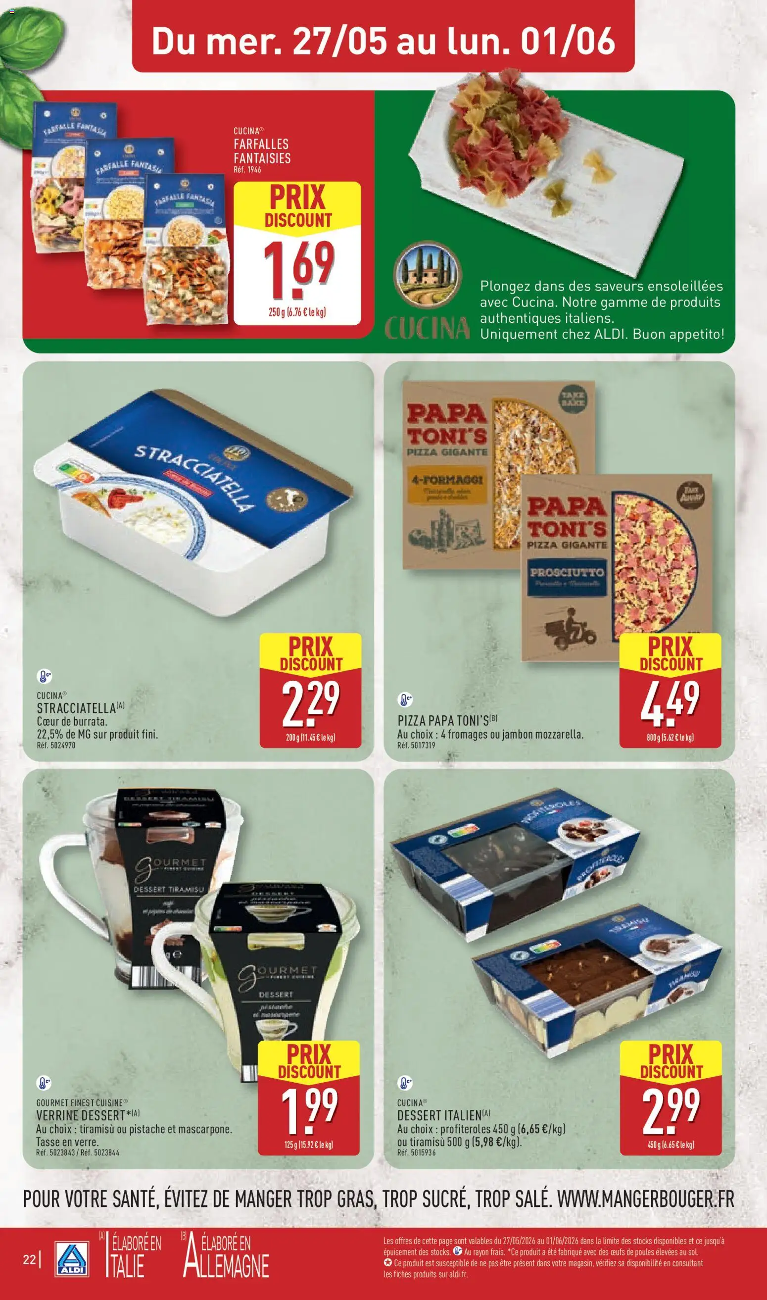 {H1} | Page: 24 | Produits: Œufs, Jambon, Pizza