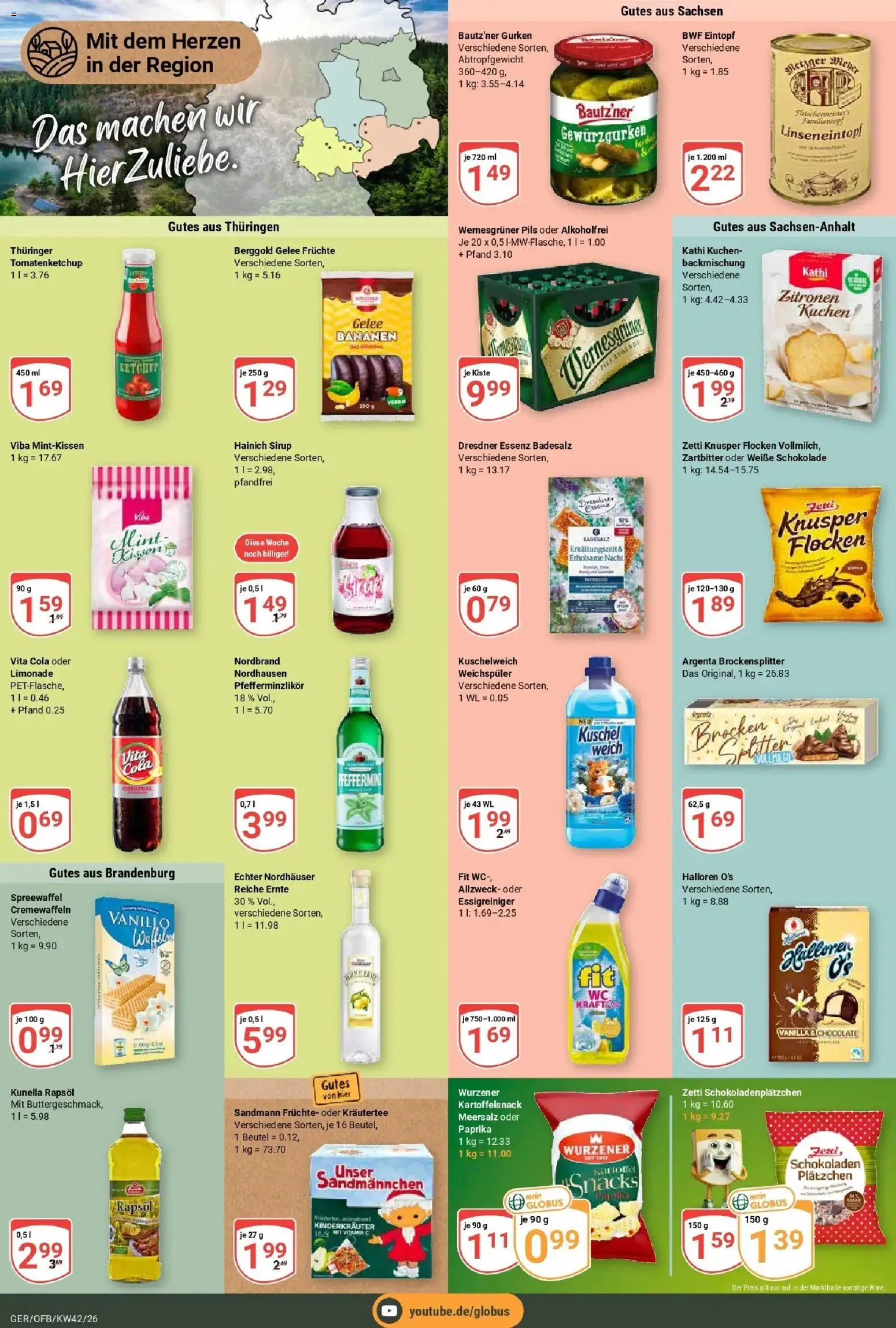 Globus Prospekt Gera (ab 12.10.2026) » Angebote online | Seite: 11 | Produkte: Schokolade, Bananen, Paprika, Flocken