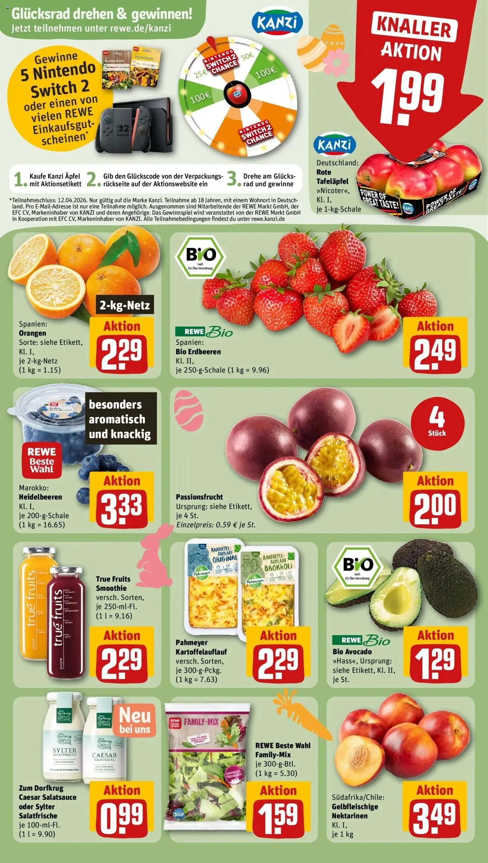 Rewe Prospekt Jena	 – gültig ab 23.03.2026 | Seite: 8 | Produkte: Dressing, Äpfel, Heidelbeeren, Brokkoli