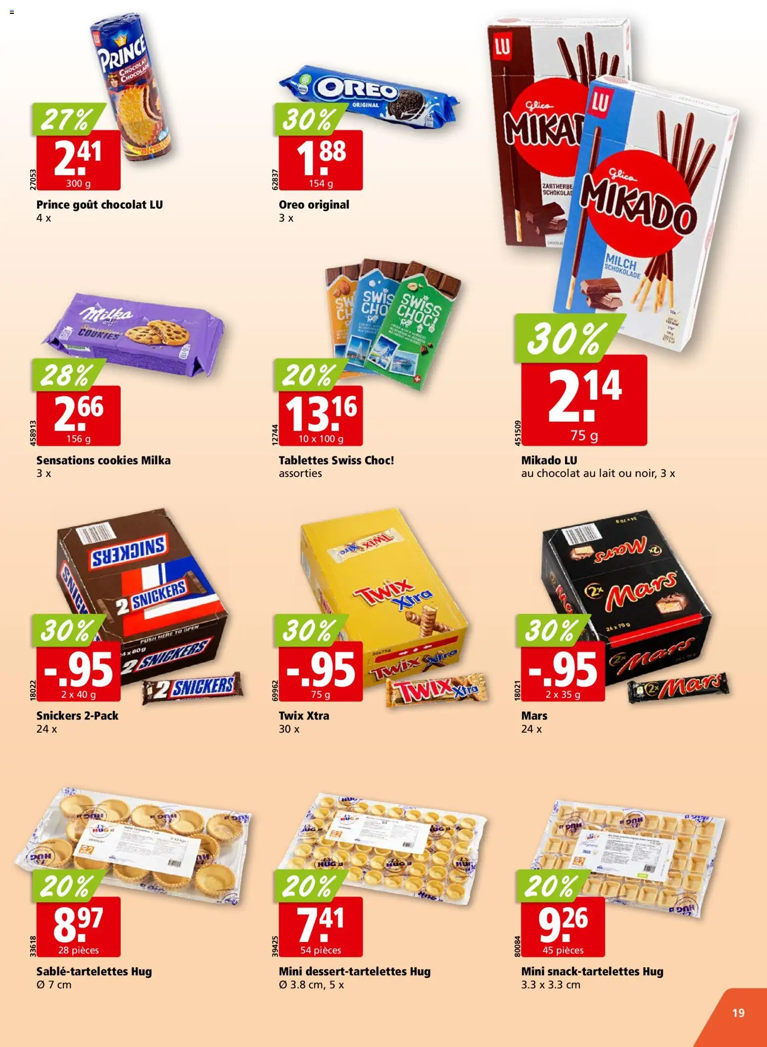 Aligro aktionen Chavannes, Matran, Genève, Sion – gültig ab 10.08.2026 | Seite: 19 | Produkte: Snickers, Twix, Milch, Schokolade
