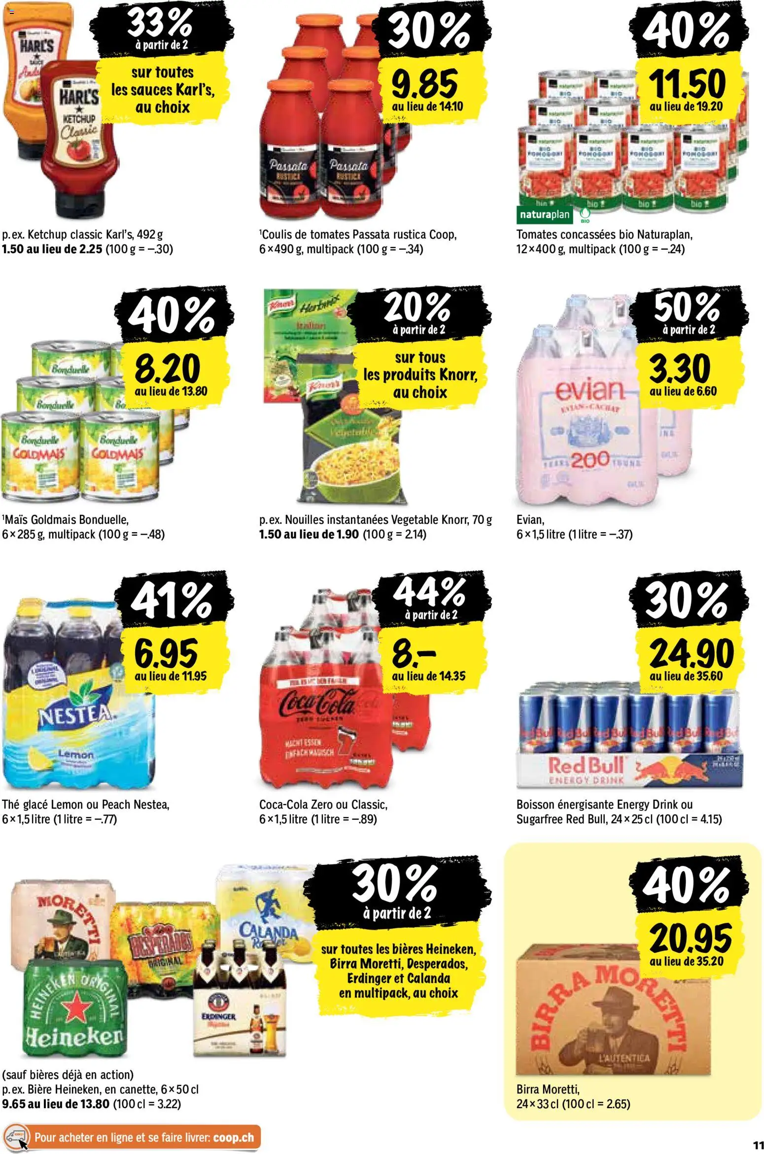 Coop aktionen FR – gültig ab 27.08.2026 | Seite: 11 | Produkte: Red bull, Coca Cola, Mais, Ketchup