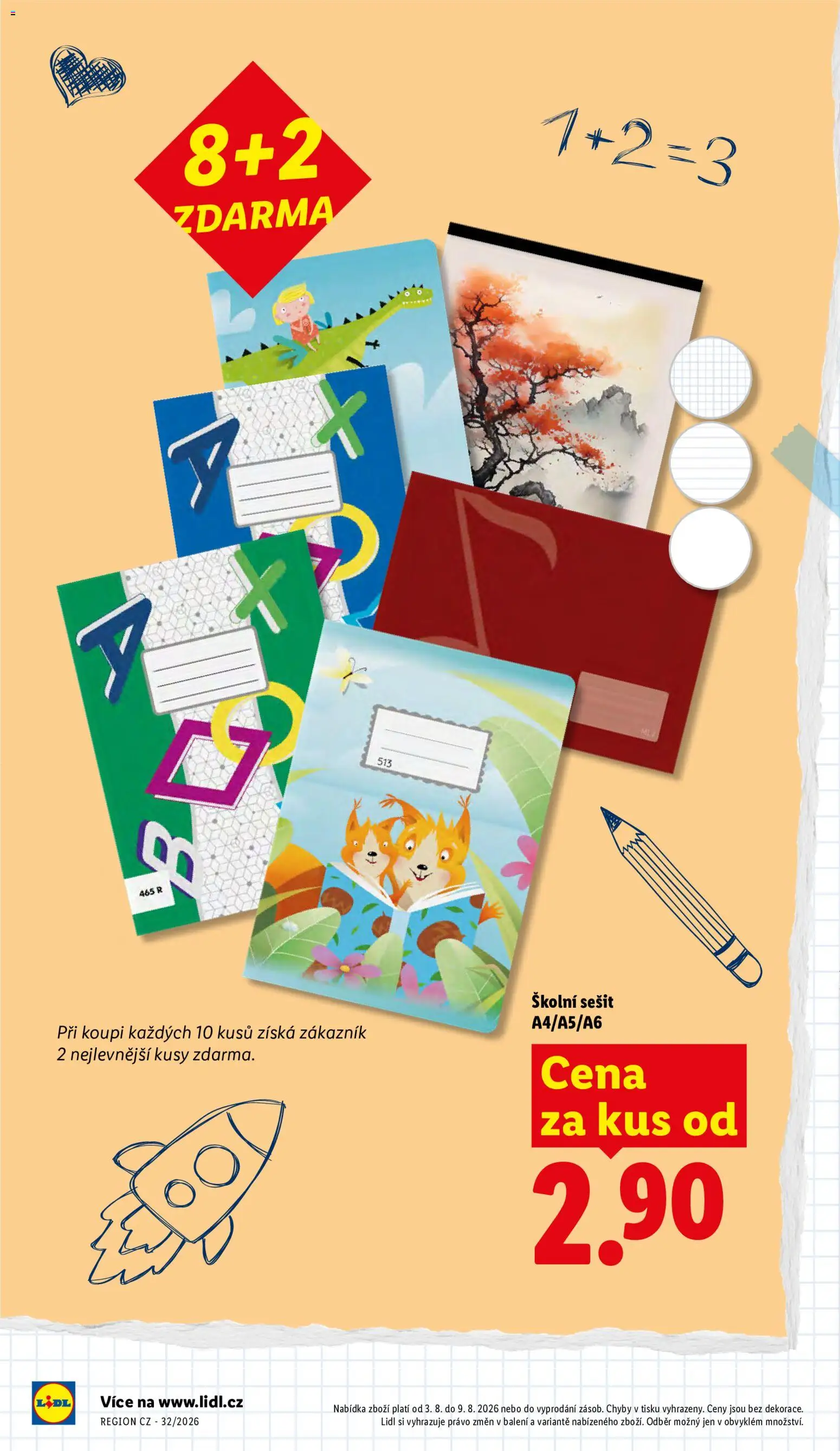 Lidl leták - Škola od 04.08.2026 | Strana: 6 | Produkty: Notebook, Sešit