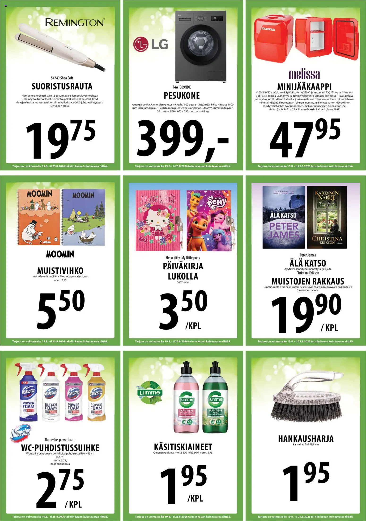 Tuuri tarjoukset – voimassa 19/08/2026 alkaen | Sivu: 16 | Tuotteet: Pesukone, Puhdistussuihke