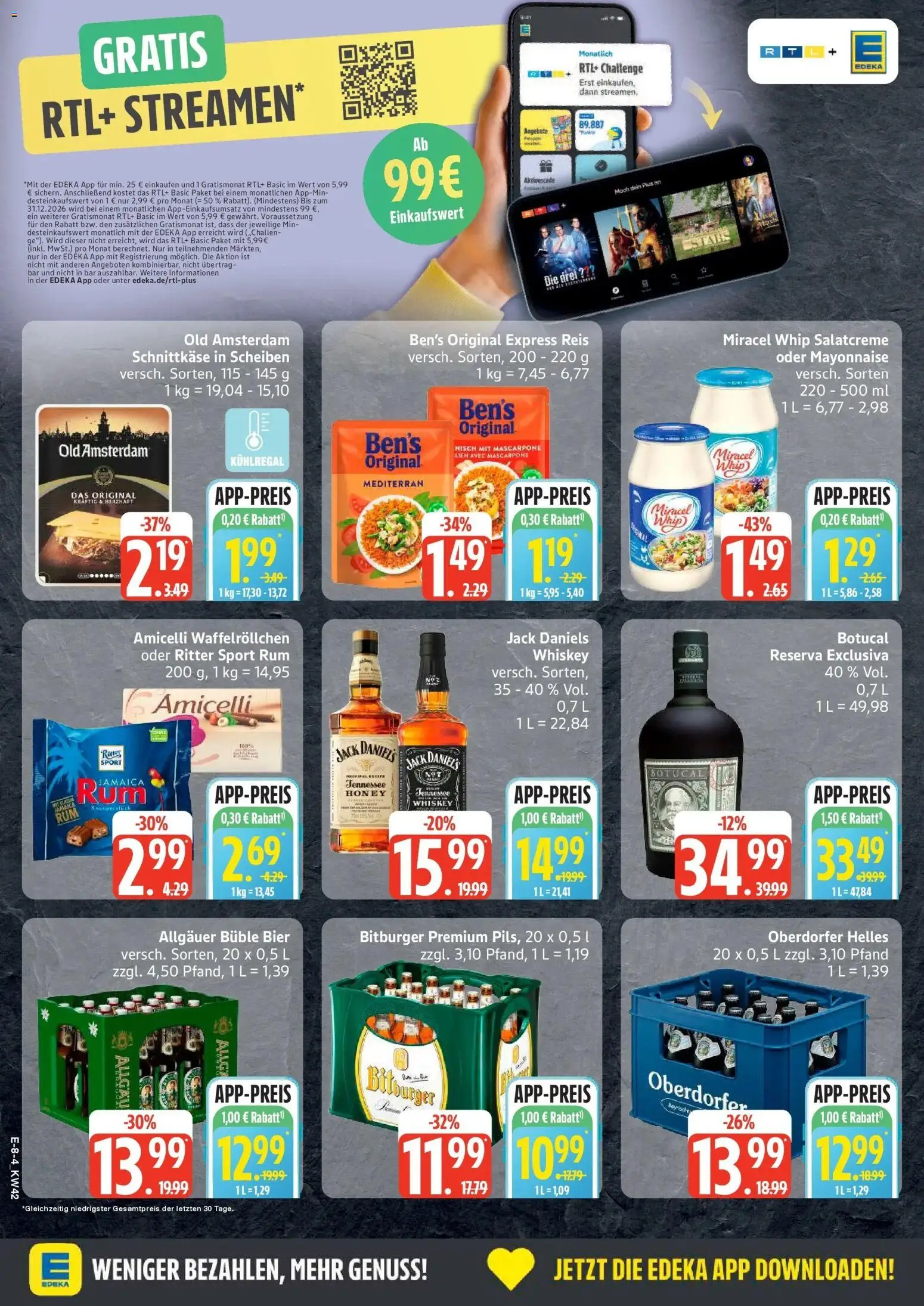 Edeka Prospekt Rostock (ab 12.10.2026) » Angebote Online | Seite: 12 | Produkte: Bitburger, Bier, Ritter sport, Miracel whip