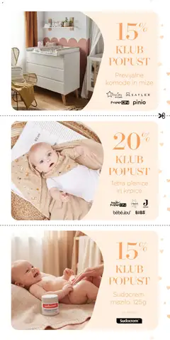 Baby center katalog akcije – veljaven od 25.05.2026 | Stran: 23 | Izdelki: Plenice, Krema
