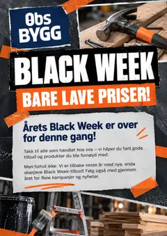 Forhåndsvisning av Obs Bygg Black Friday Varsel gyldig fra 20/10/2026