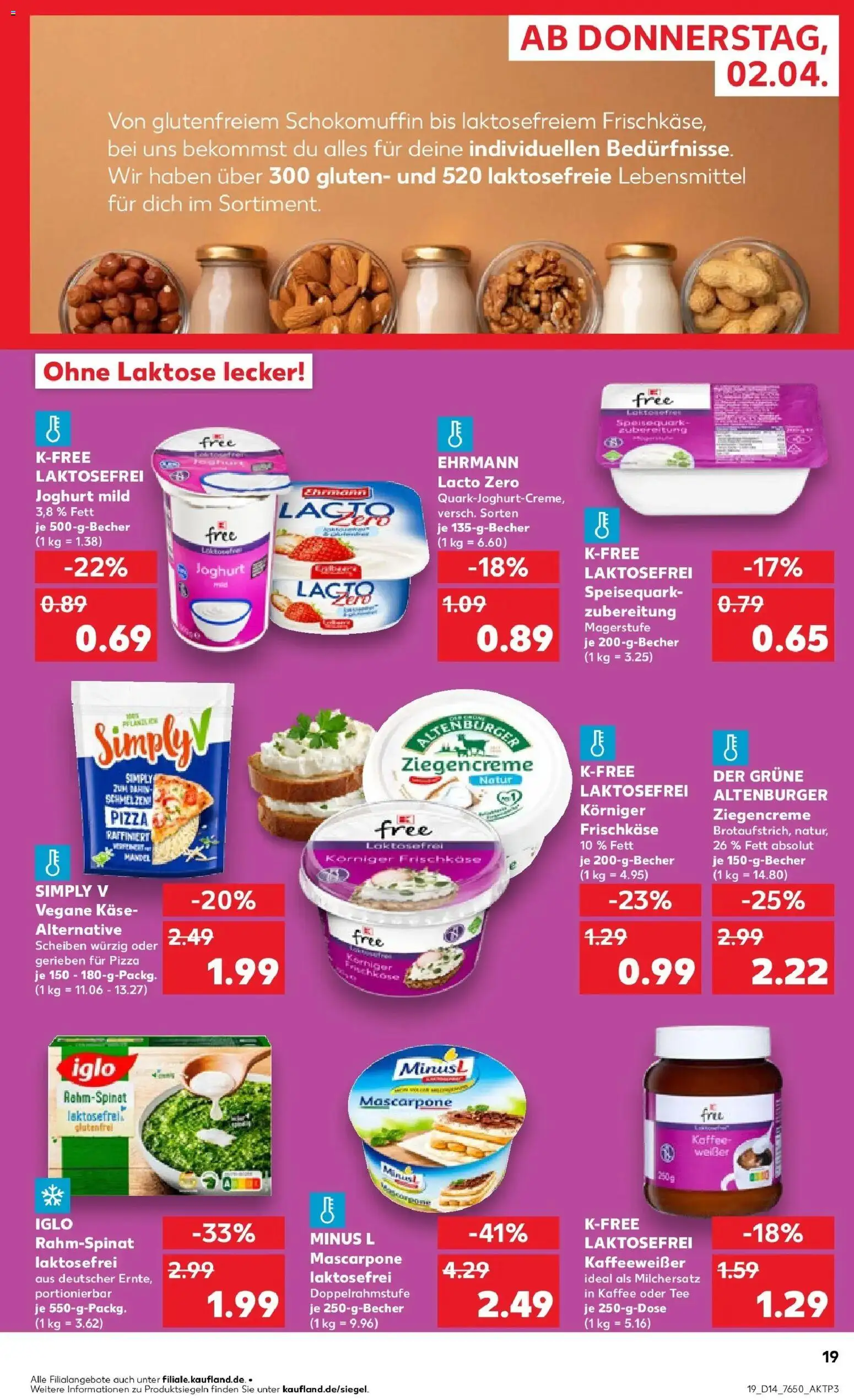 Kaufland Prospekt Überlingen	 – gültig ab 30.03.2026 | Seite: 33 | Produkte: Käse, Iglo, Tee, Frischkase