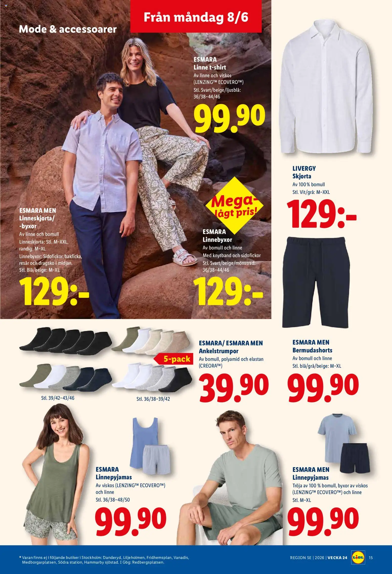 Lidl reklamblad aktuell från 08.06.2026 | Sida: 17 | Produkter: Linnebyxor, Skjorta, Linne, Tröja