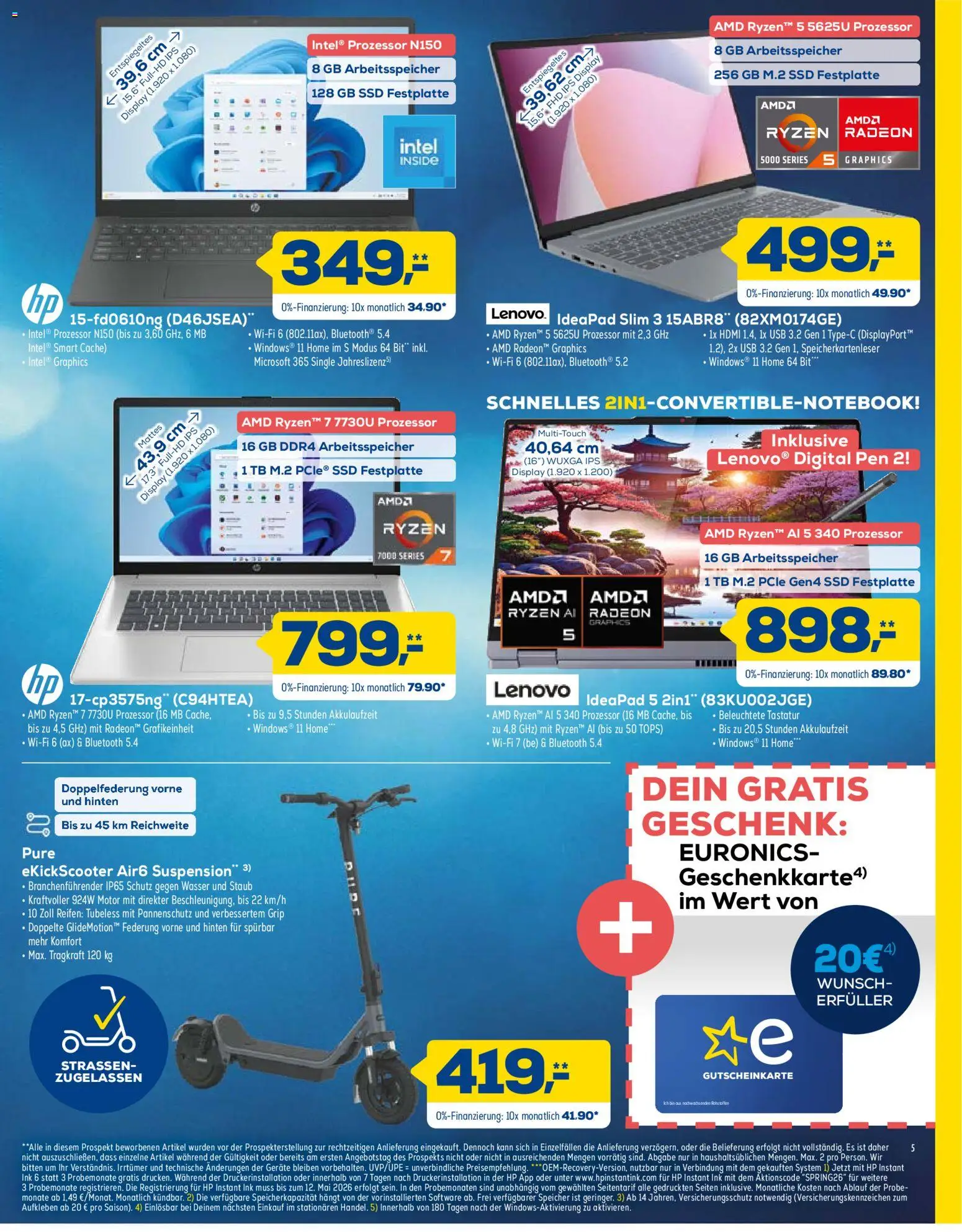 Euronics Prospekt Genau Richtig – gültig ab 15.08.2026 | Seite: 5 | Produkte: HP, USB, Wasser, Tastatur
