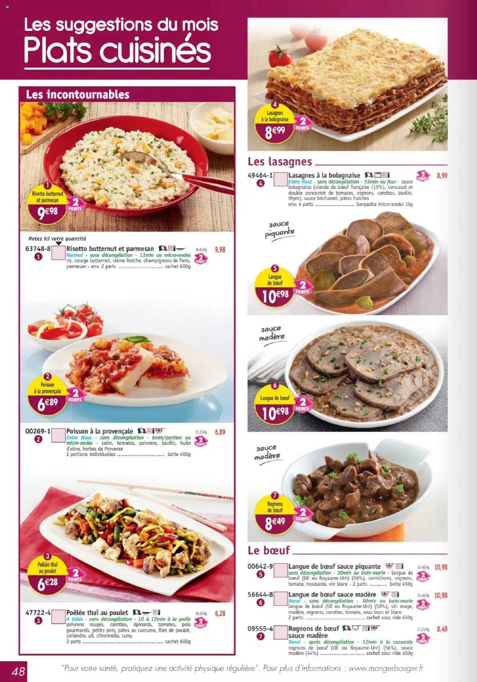 {H1} | Page: 48 | Produits: Parmesan, Herbes de provence, Lasagnes, Viande