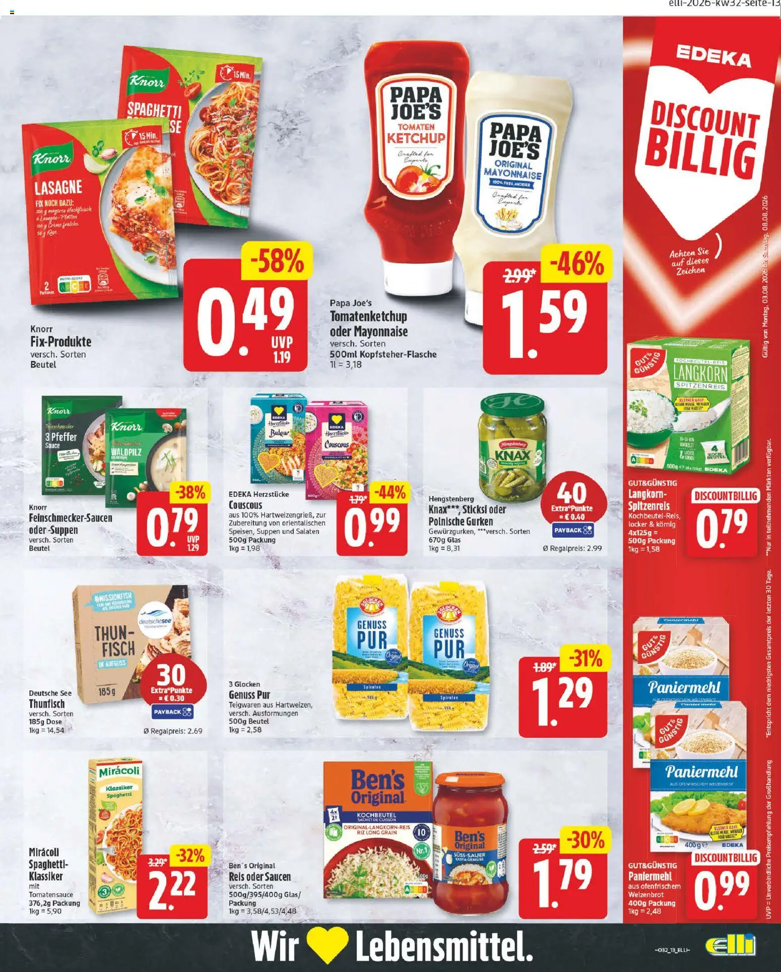Elli Markt Prospekt Erwitte – gültig ab 03.08.2026 | Seite: 13 | Produkte: Käse, Tomaten, Pfeffer, Hackfleisch