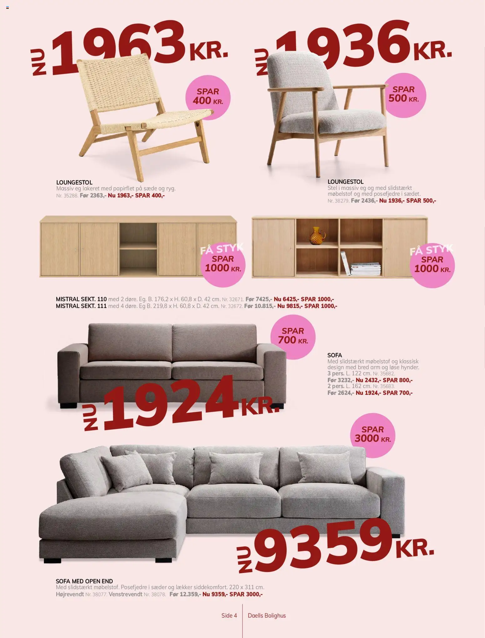 Daells Bolighus tilbudsavis – gyldig fra 20.05.2026 | Side: 4 | Produkter: Sofa