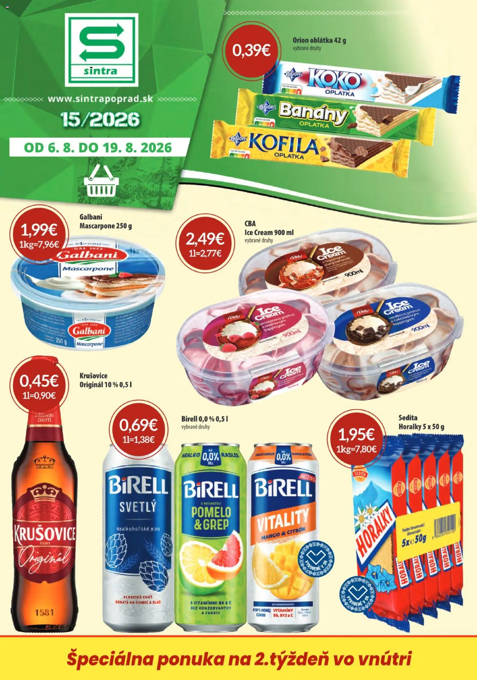 Nové Sintra akcie – leták je platný od 06.08.2026 | Strana: 1