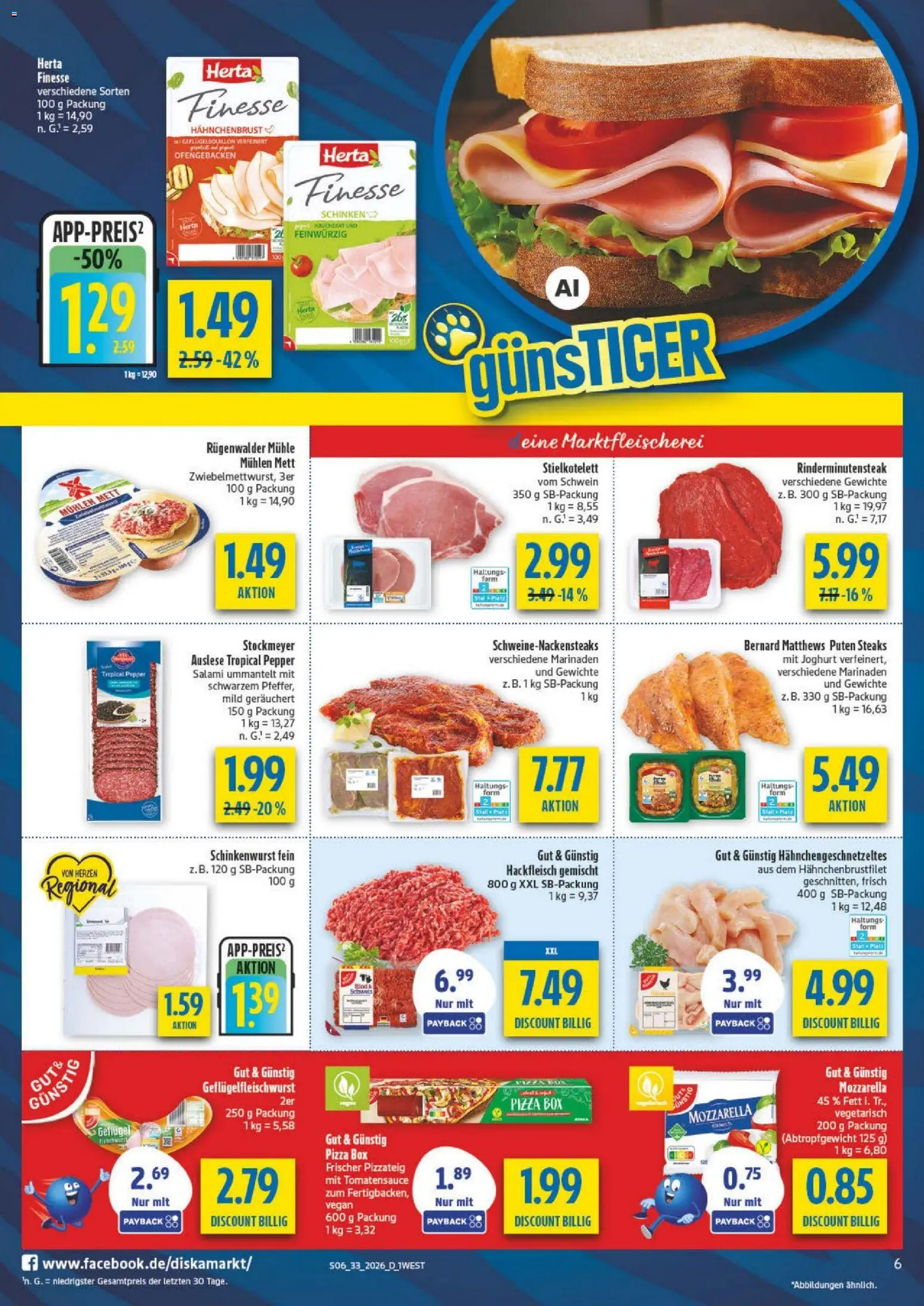 Diska - Diska Angebote Bayern KW33 – gültig ab 10.08.2026 | Seite: 6 | Produkte: Mühle, Joghurt, Salami, Hahnchenbrust