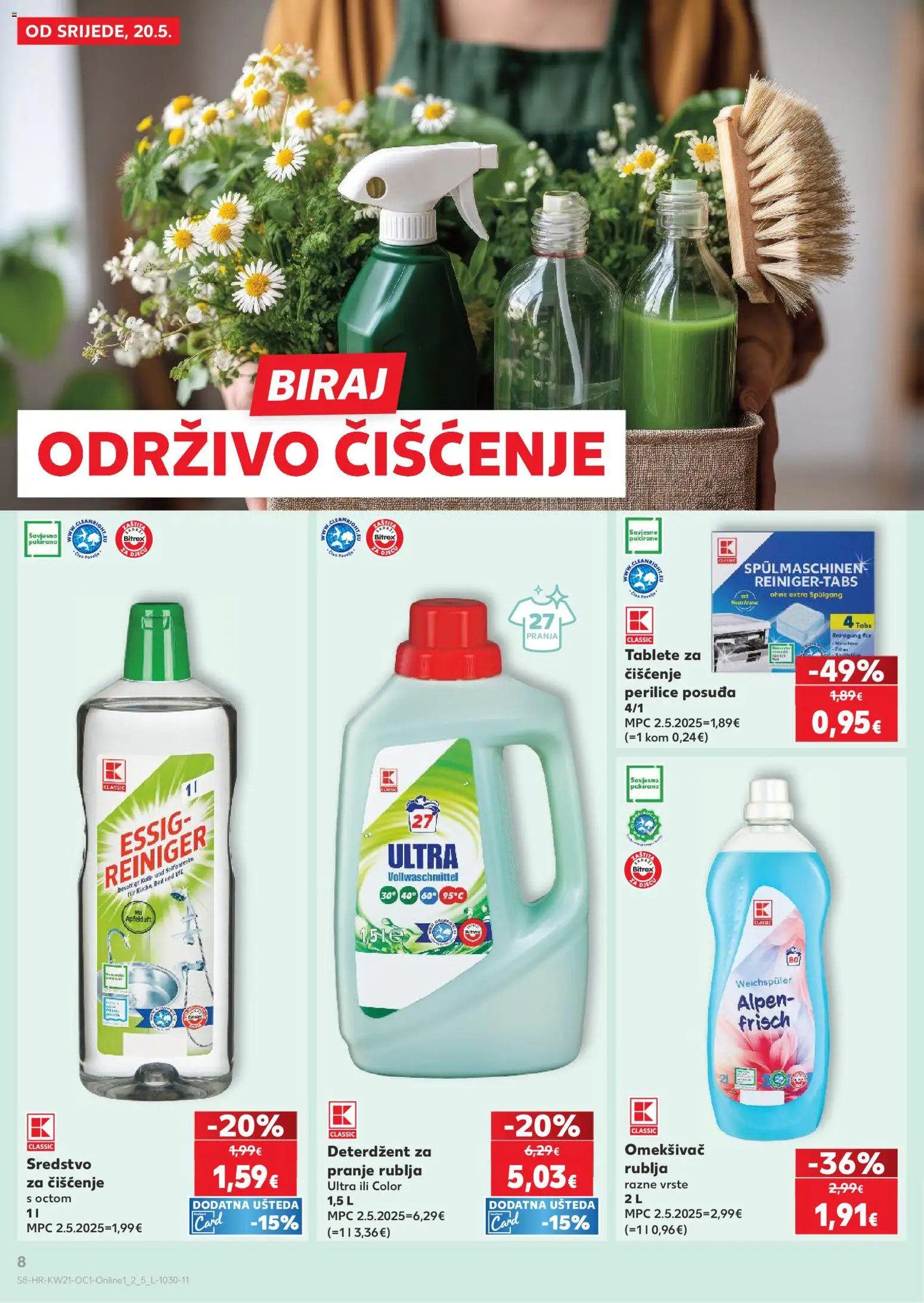 Kaufland katalog | vrijedi od 20.05.2026 | Stranica: 8 | Proizvodi: Deterdžent za pranje rublja, Omekšivač, Deterdžent