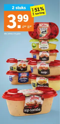 proteïne tonijn salade, JOHMA proteïne tonijn salade - Voorbeeld van een folder van Albert Heijn, geldig van 07-09-2026 | Pagina: 18