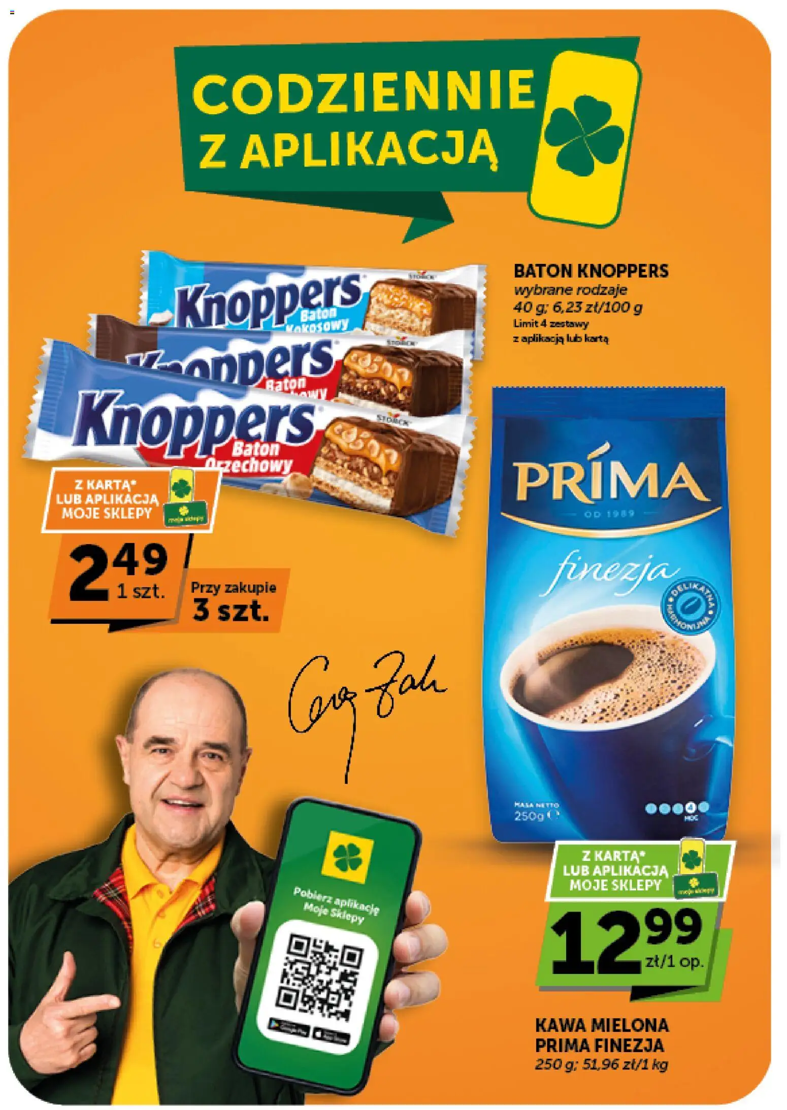 Groszek gazetka - Minimarket od 17.09.2026 | Strona: 6 | Produkty: Knoppers, Karta, Kawa mielona Prima, Kawa mielona