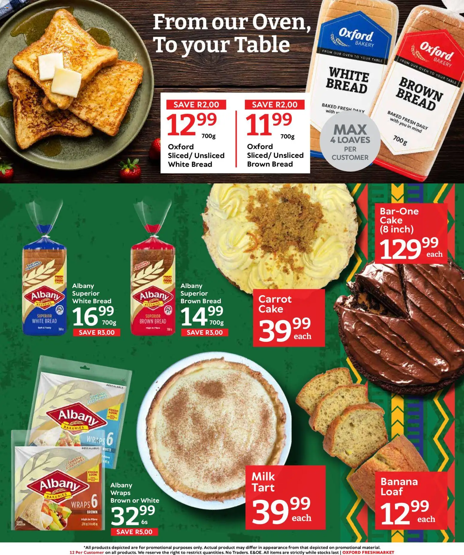 New Oxford Freshmarket catalogue – valid from 23/09/2026 | Page: 12 | Products: Bakery, Table, Milk, Bread